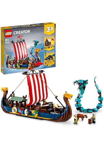 LEGO® Konstruktionsspielsteine »Wikingerschiff mit Midgardschlange (31132), LEGO®... kaufen