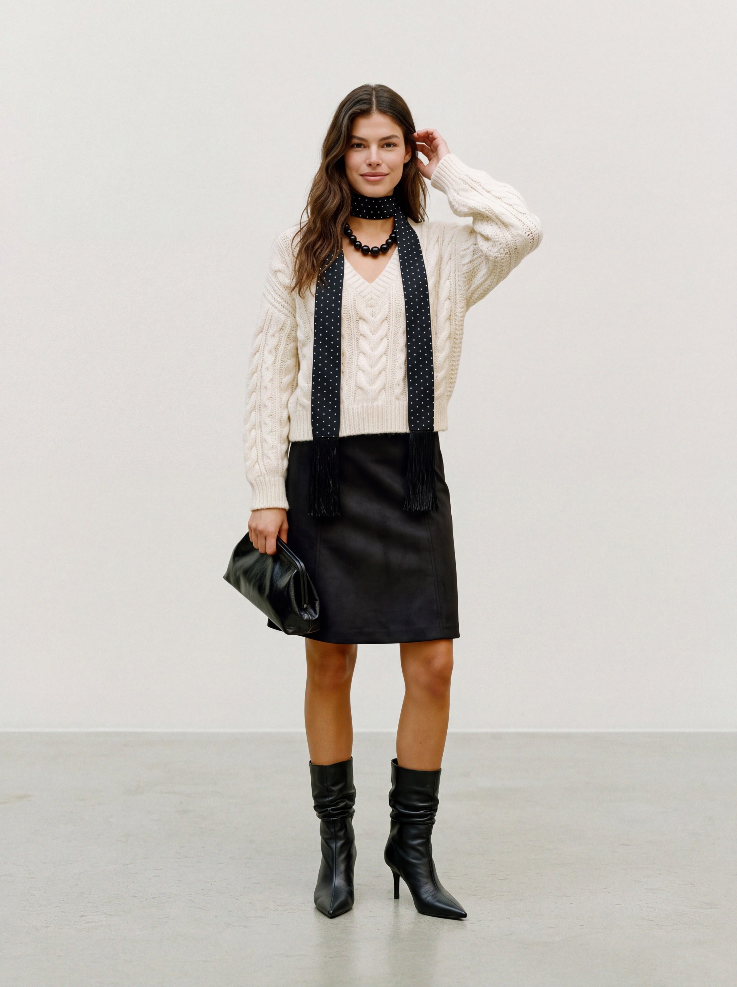 Vero Moda Minirock »VMDONNAHAZEL HW ABOVE KNEE SKIRT NOOS« Materialmix