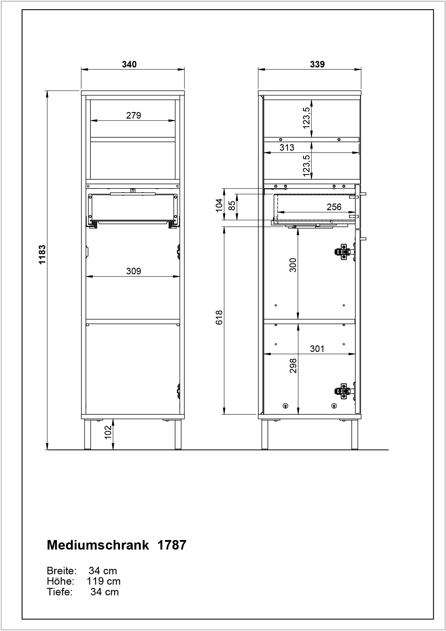 GERMANIA Midischrank »Loria«, Badmöbel mit offenen Fächern, Schublade und verstellbaren  Einlegeboden kaufen bei OTTO