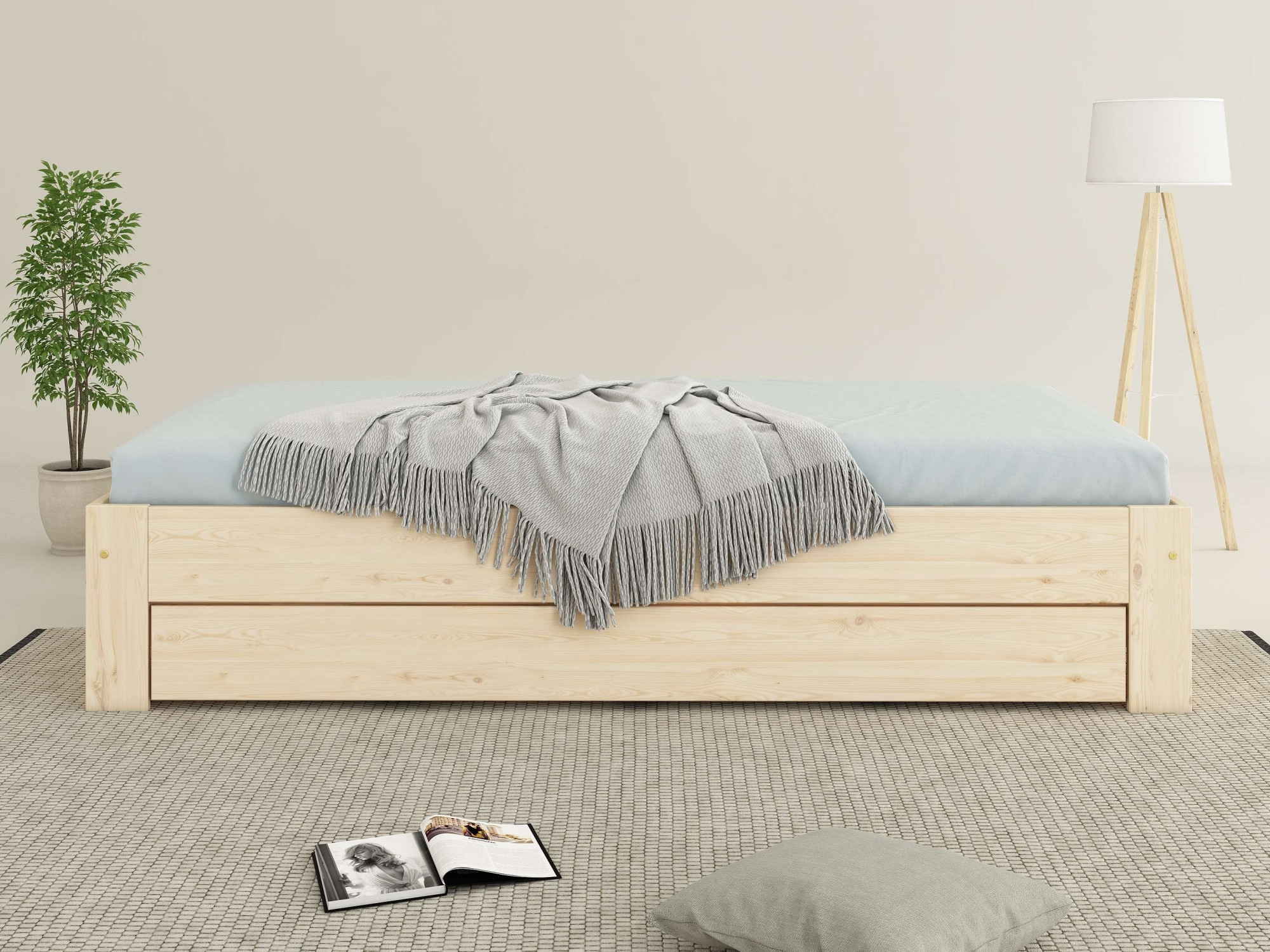 Home affaire Bettschubkasten »Imme«, aus massiver Kiefer, passend für Bett Imme