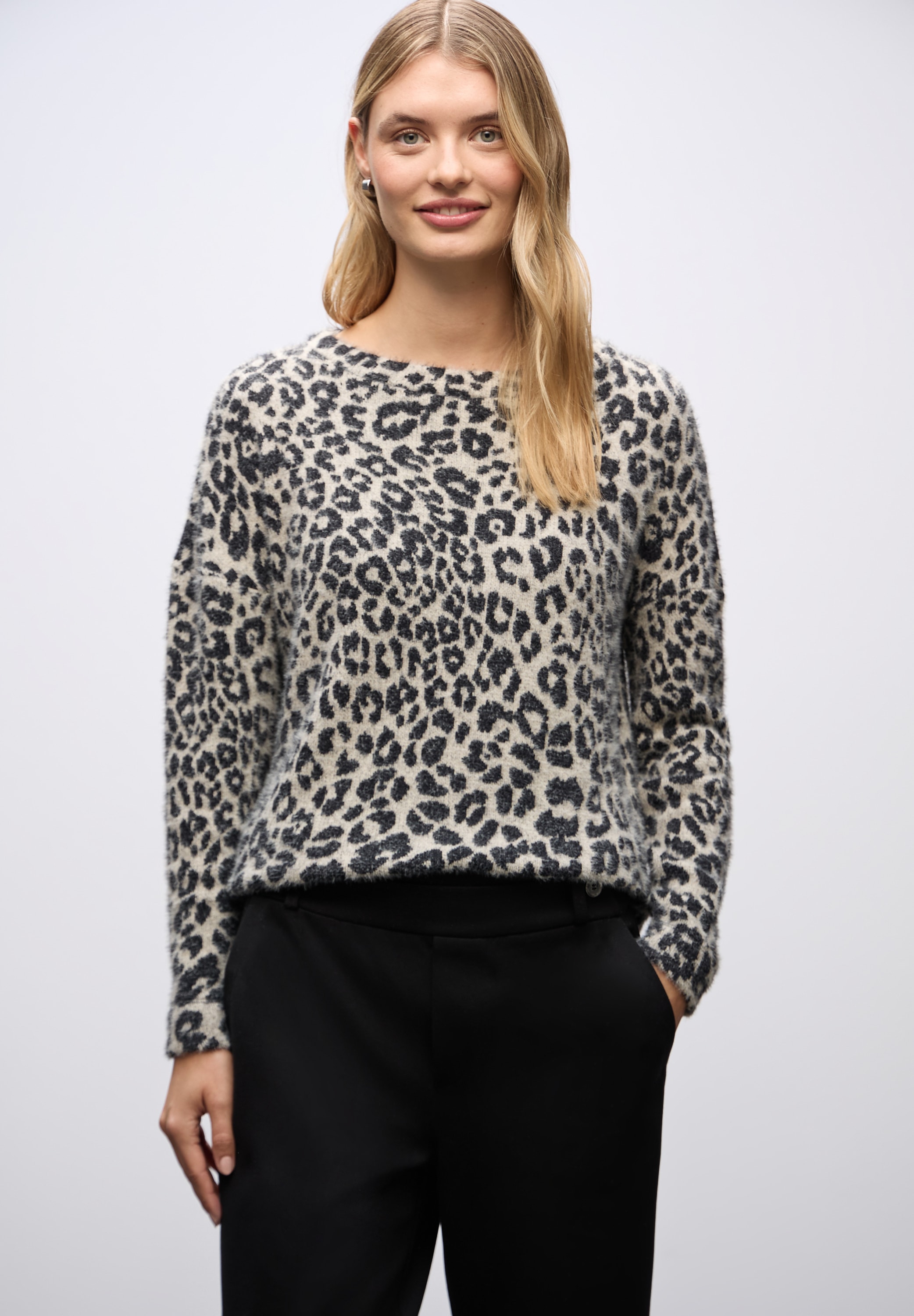 STREET ONE Rundhalspullover mit Muster