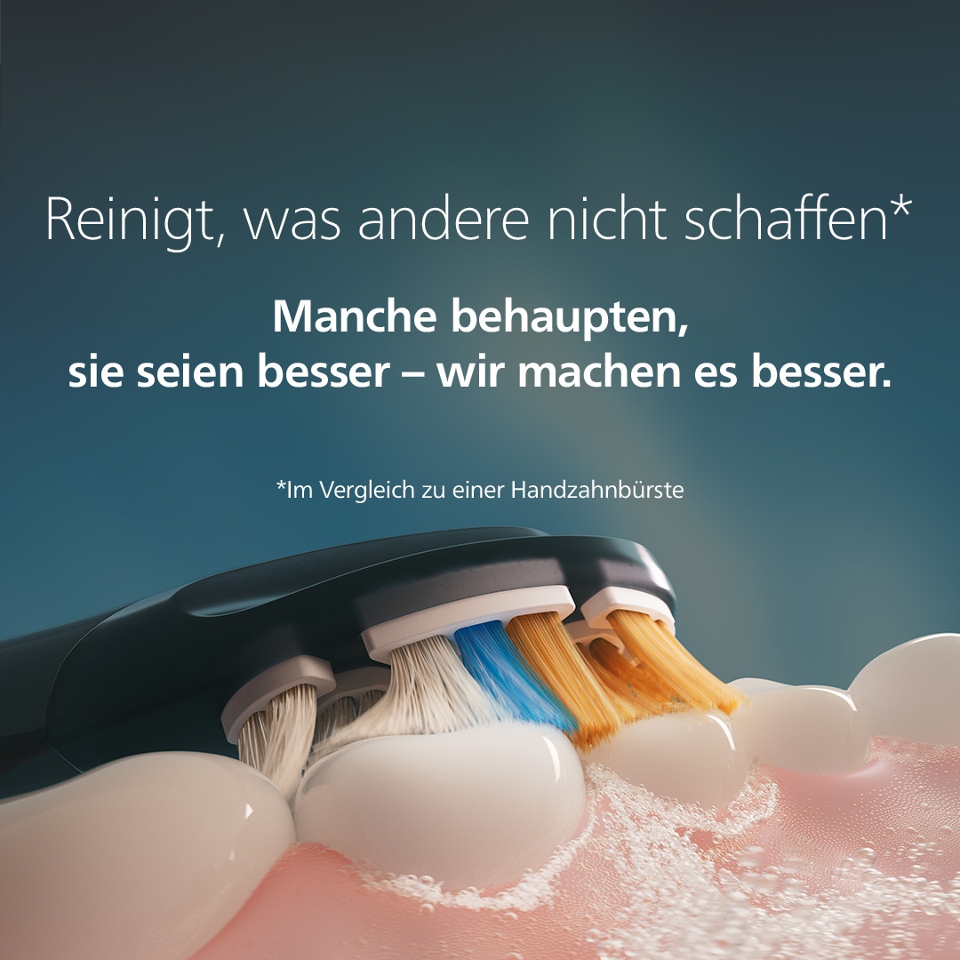 Philips Sonicare Elektrische Zahnbürste »Series 6100« 1 Stk. Aufsteckbürsten mit Andruckkontrolle, 2 Putzeinstellungen und 3 Intensitätsstufen