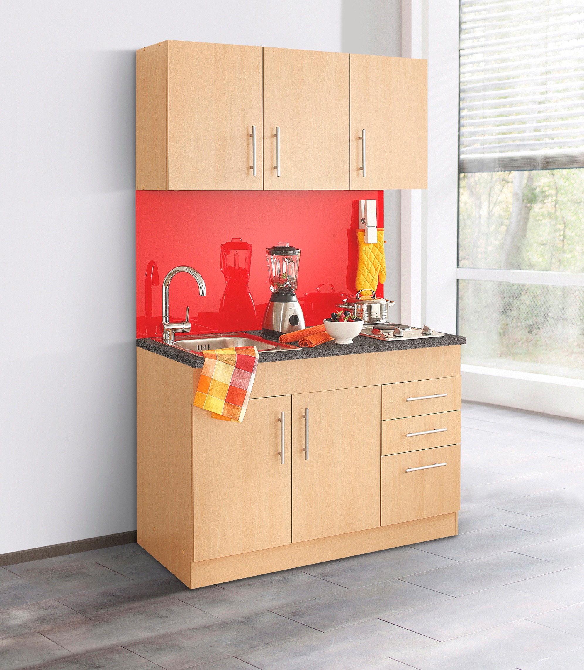 KOCHSTATION Küchenzeile »KS-Toledo« mit E-Geräten, Breite 180 cm