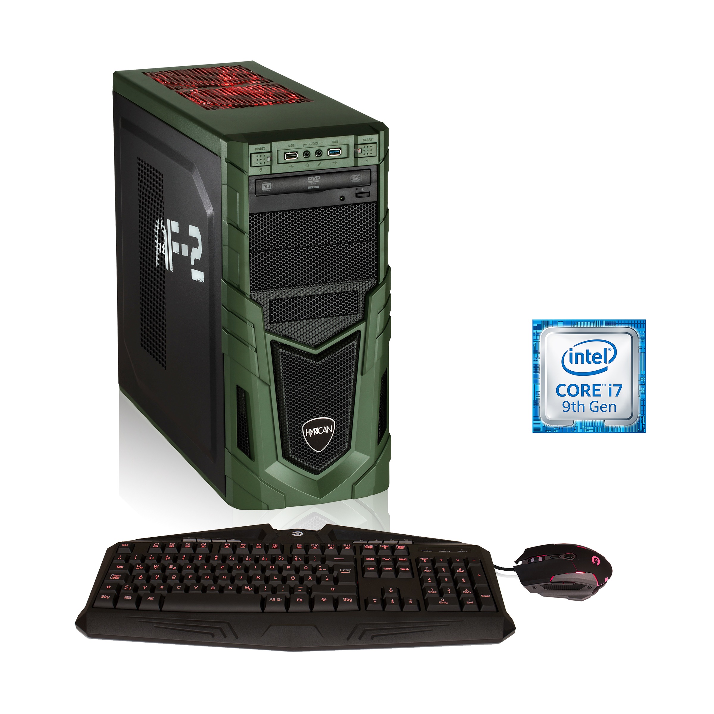 Gaming PC i7-9700K, 32GB, SSD + HDD, GeForce RTX 2060 »Military...