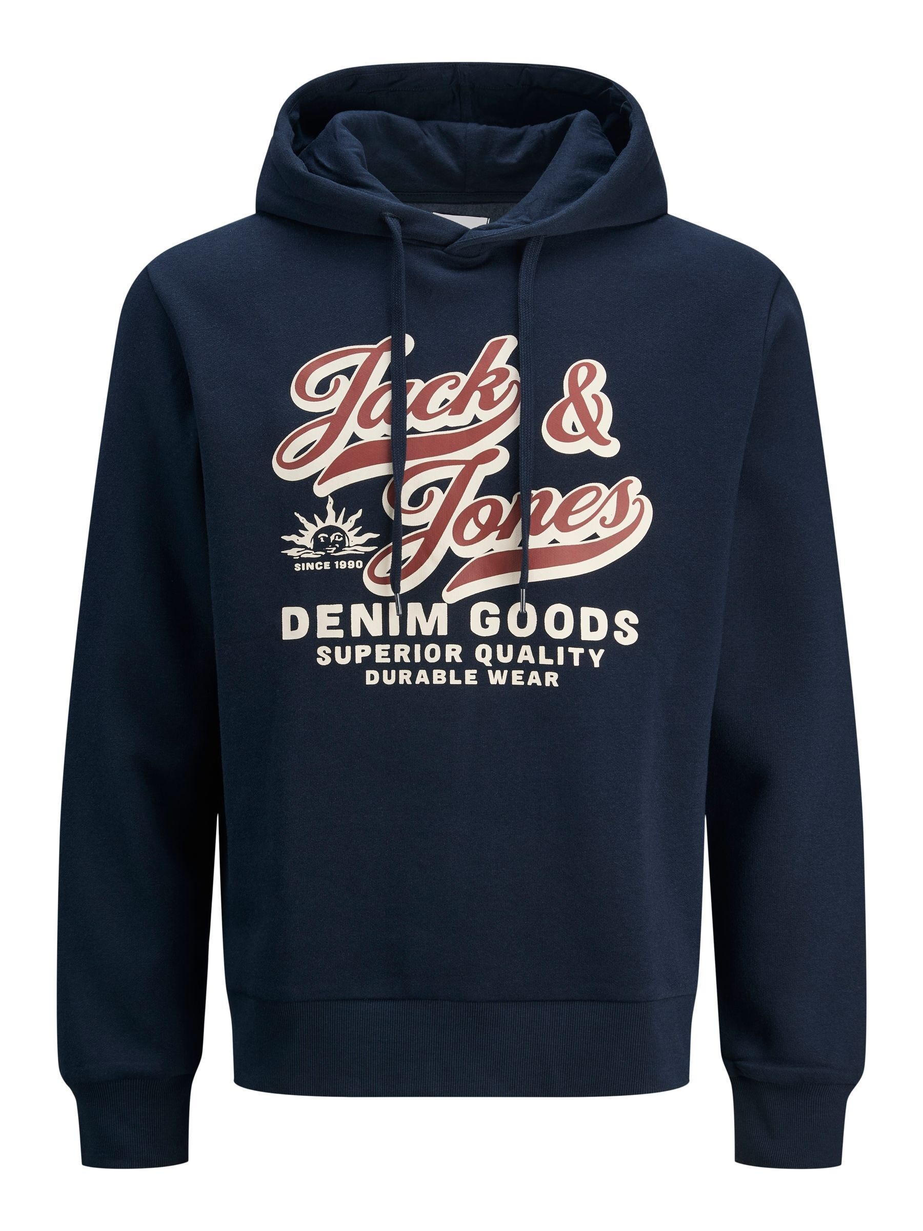 Jack & Jones PlusSize Hoodie »JJELOGO SWEAT HOOD 2 COL 24/25 NOOS PLS«, mit Logo Frontprint
