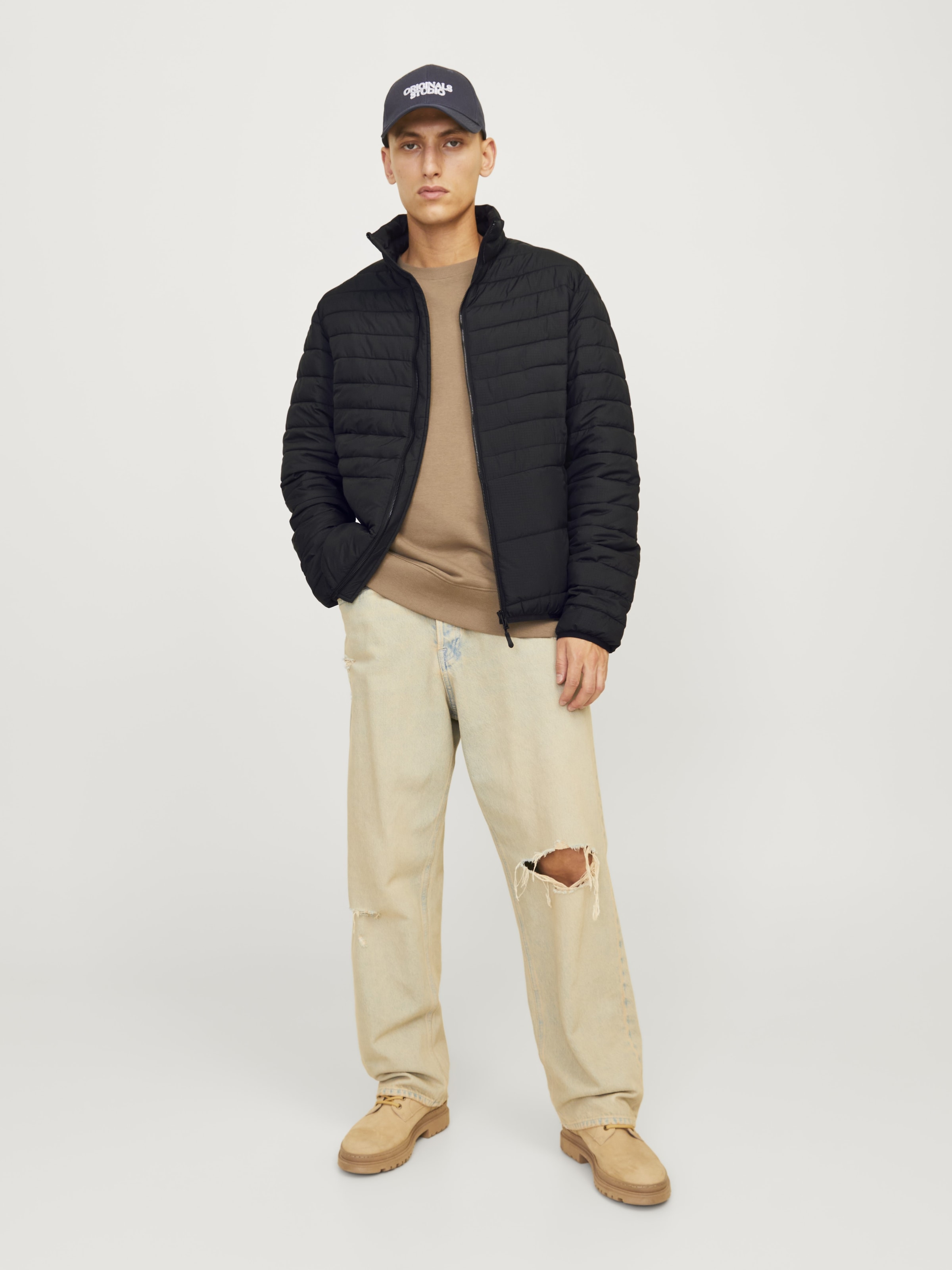 Jack & Jones Steppjacke »JJESTATE PACKABLE PUFFER COLLAR NOOS« ohne Kapuze