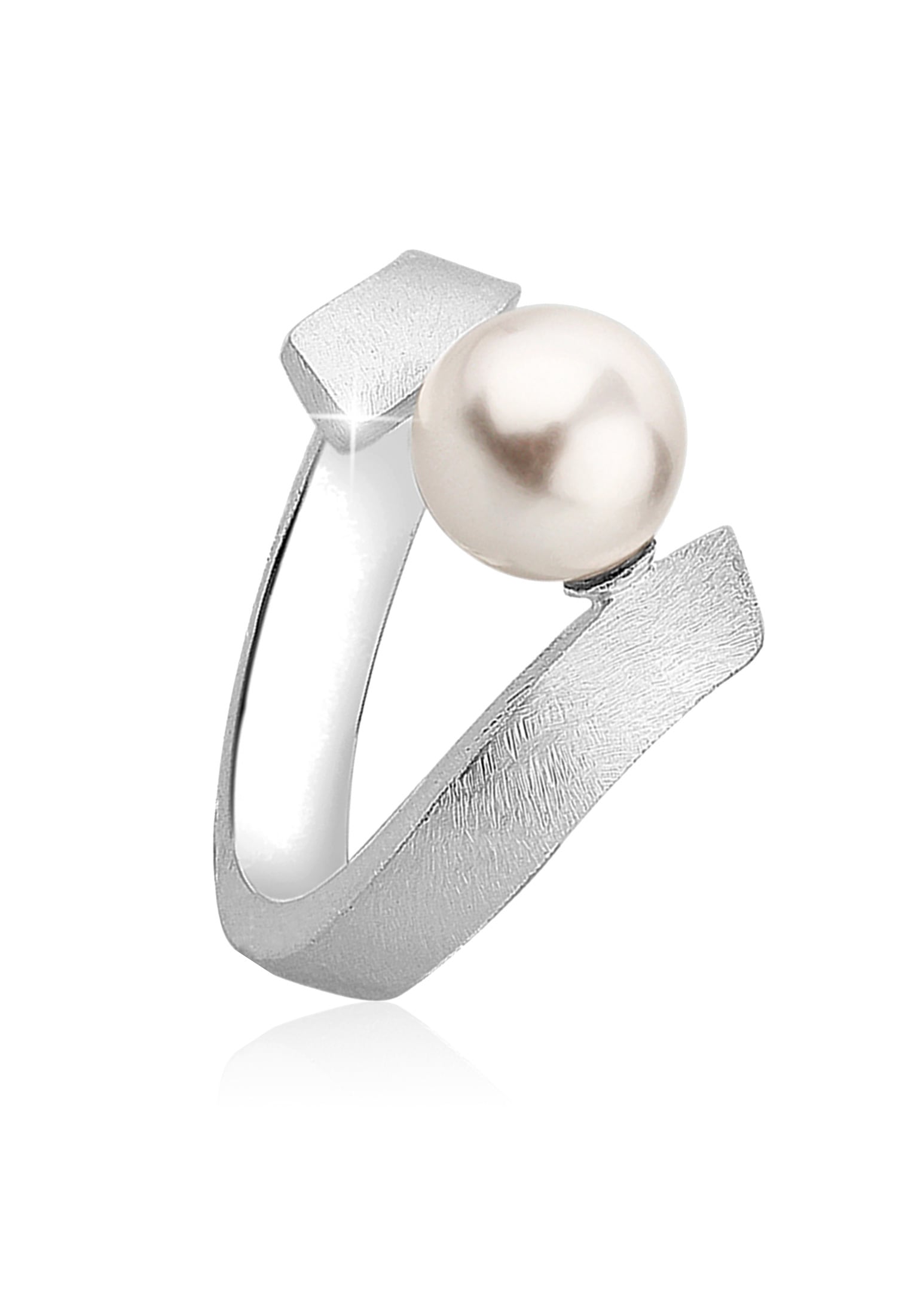 Perlenring »Ring Synthetische Perle 925 Silber«