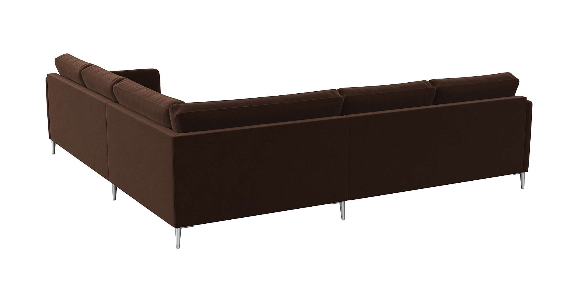 FLEXLUX Ecksofa »Fiore, gleichschenklig, bequem durch hochwertigem Sitzaufbau«, schmale Armlehnen, super Sitzkomfort durch Kaltschaum, Füße Alu