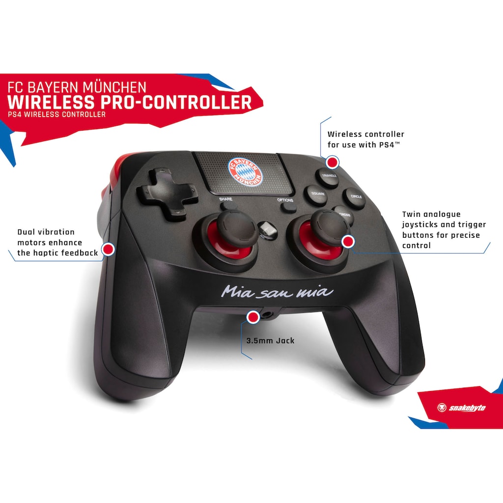 Snakebyte PlayStation 4-Controller »FC Bayern München PS4 Wireless Pro Controller«