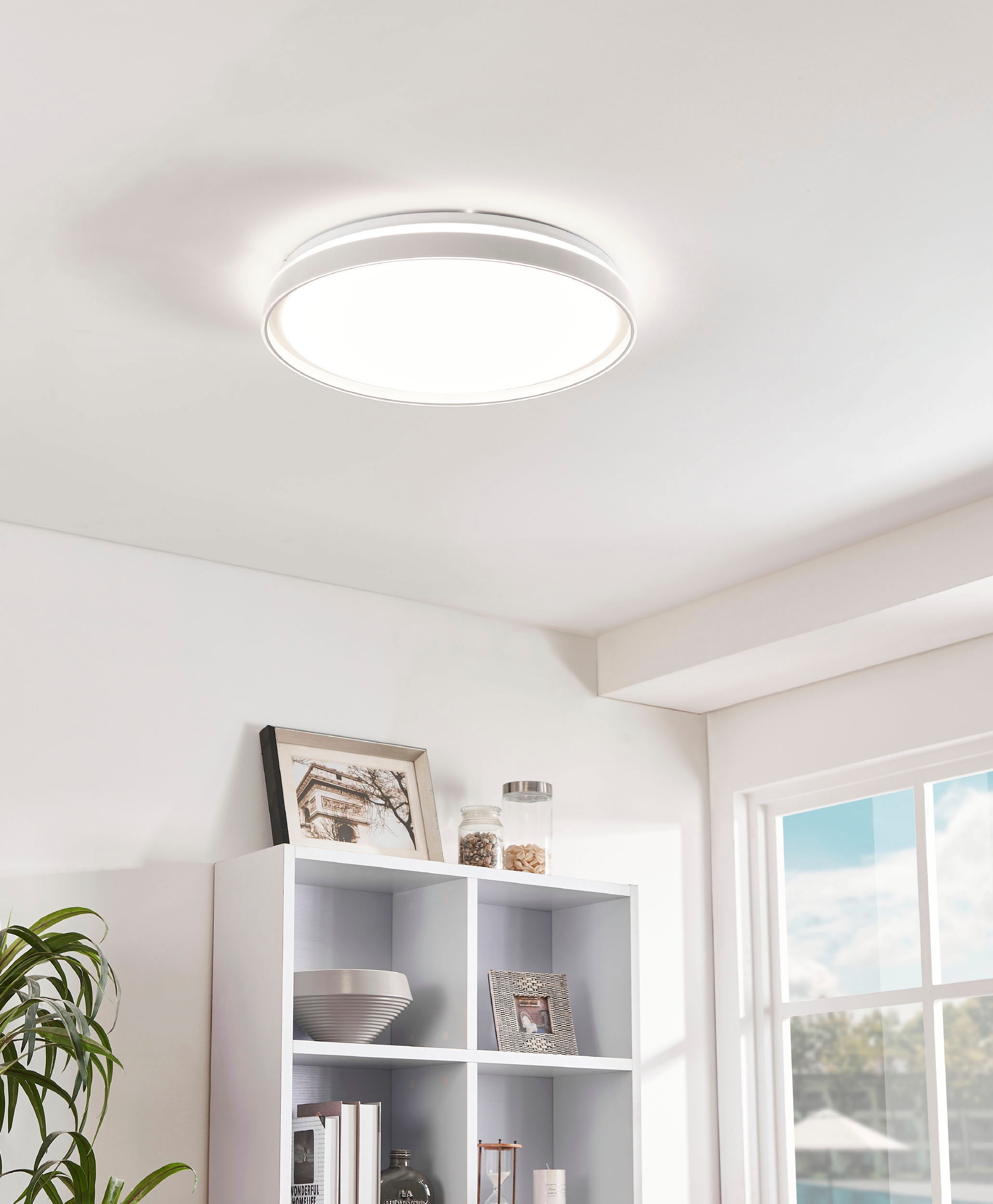 EGLO Deckenleuchte »SELUCI« LED-Modul 1 Stk. warmweiß - kaltweiß Wand-/Deckenleuchte, H8 x Ø49 cm, 4X10W inkl.