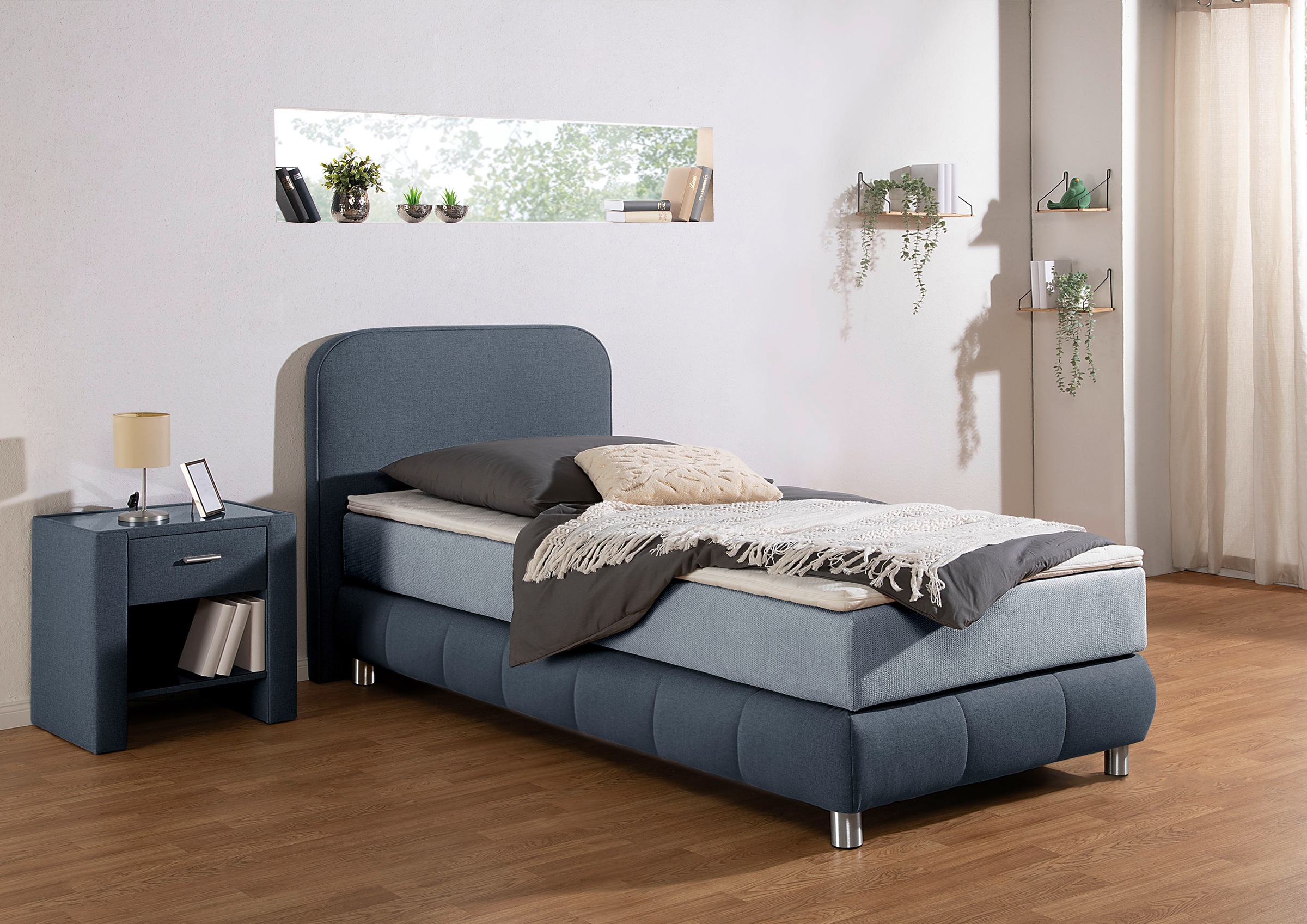 Home affaire Boxspringbett »Cesson, in verschiedenen Breiten« inkl. Topper, wahlweise in H2, H3 oder H4 erhältlich