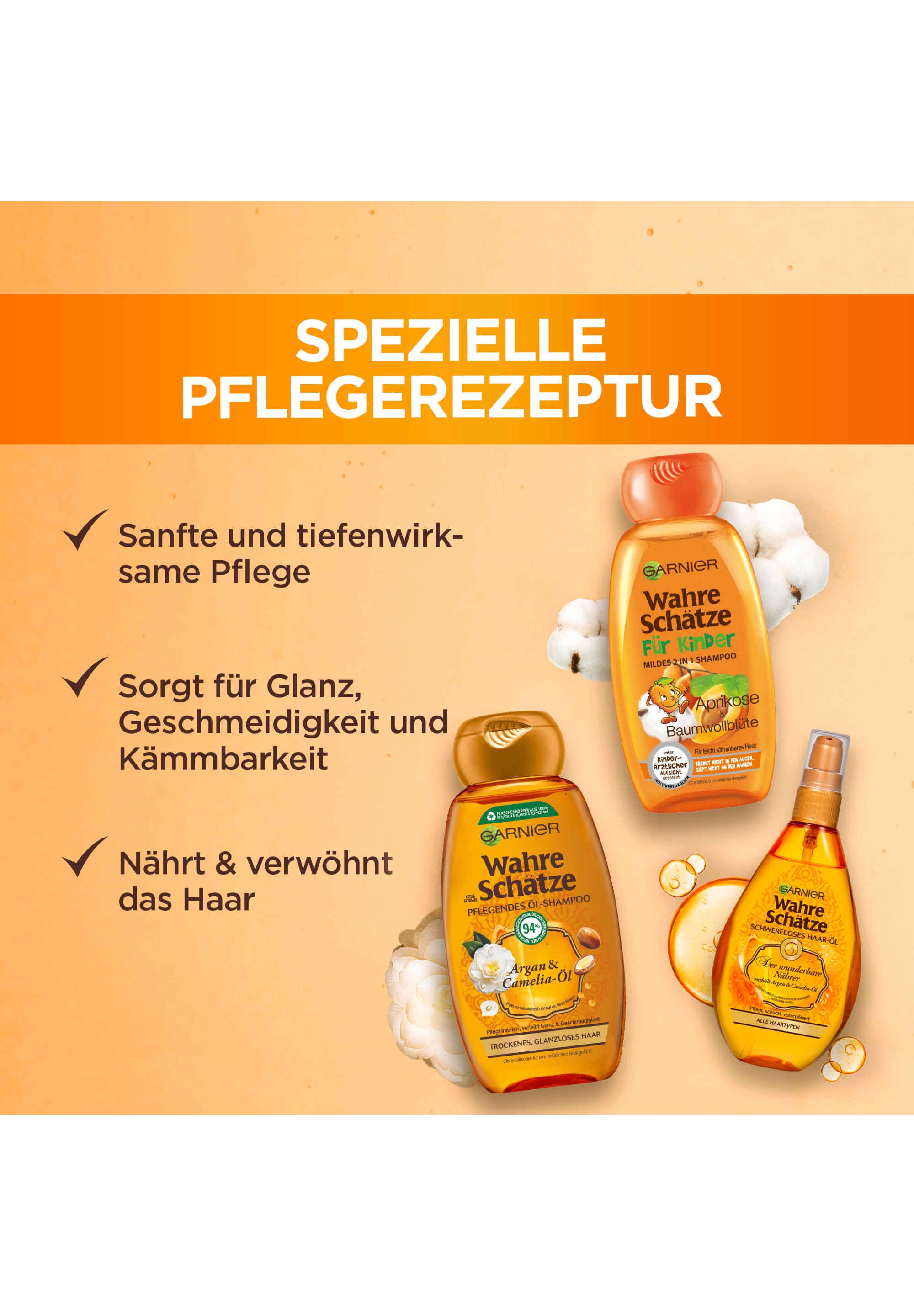 GARNIER Haaröl »Garnier Wahre Schätze Haar-Öl Argan & Camelia-Öl«