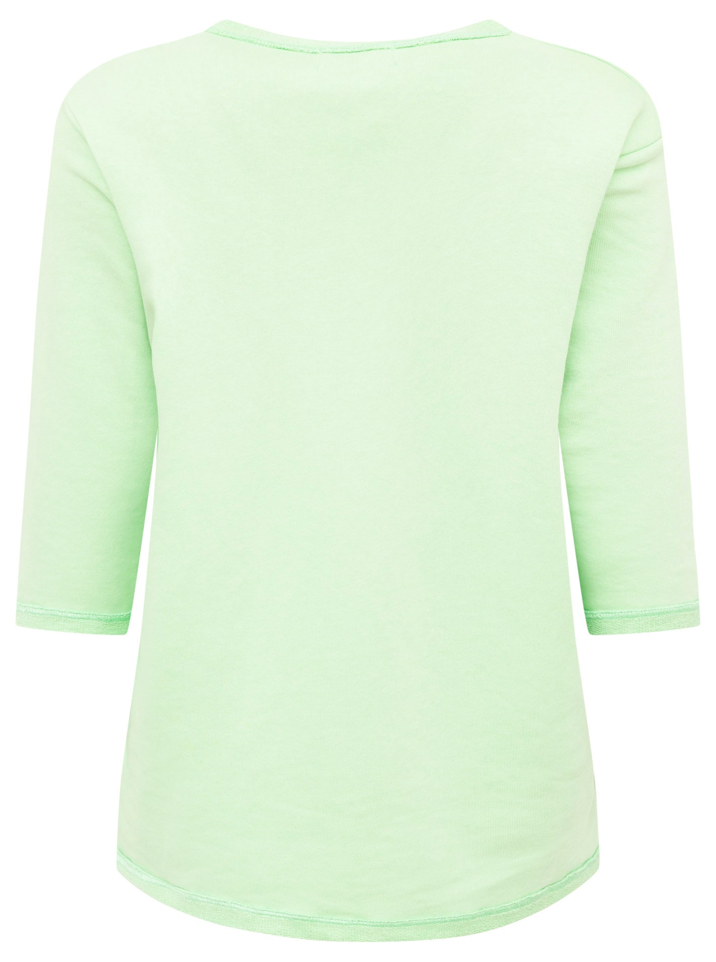 Zwillingsherz 3/4-Arm-Shirt »"Moin"«, mit Moin Stickerei und Anker, ausgefranste Kanten
