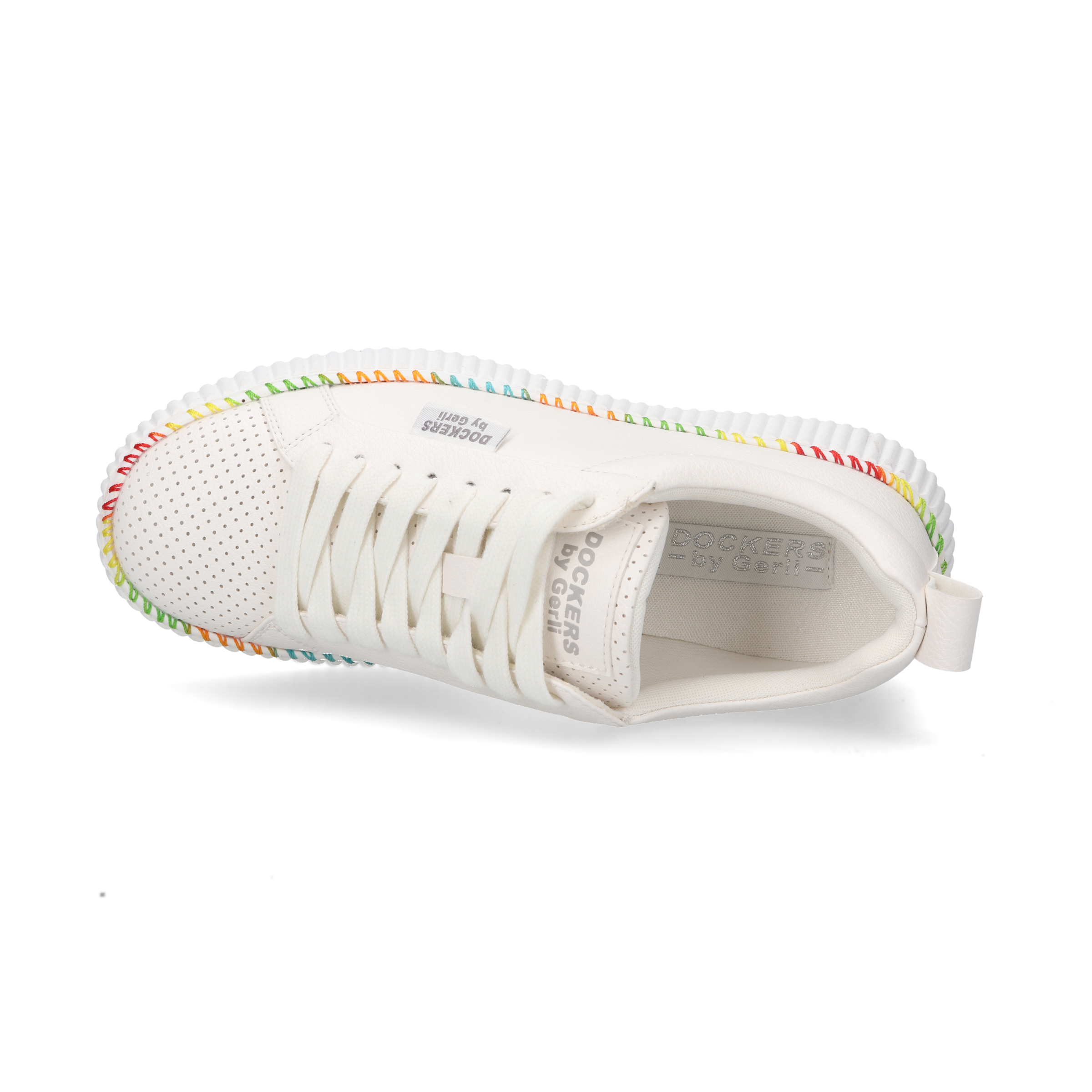 Dockers by Gerli Plateausneaker  Freizeitschuh, Schnürschuh, Halbschuh mit bunter Sohlenumrahmung