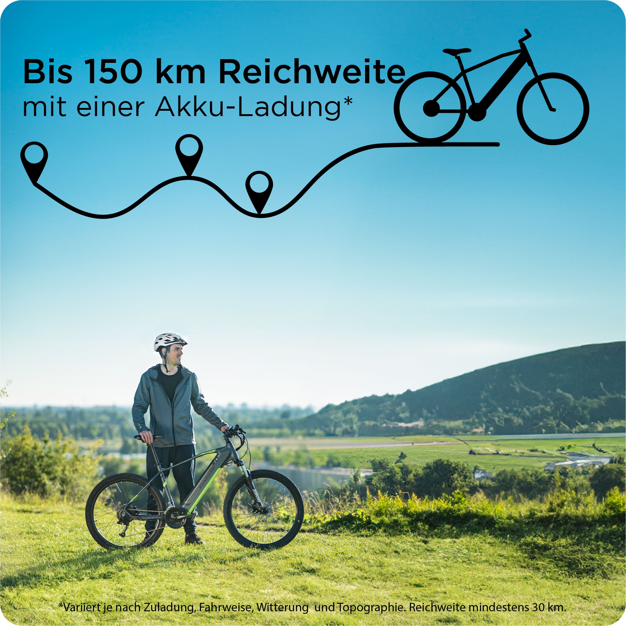Zündapp E-Bike »Z808«, 10 Gang, Heckmotor 250 W, Pedelec, Elektrofahrrad für Damen u. Herren, MTB