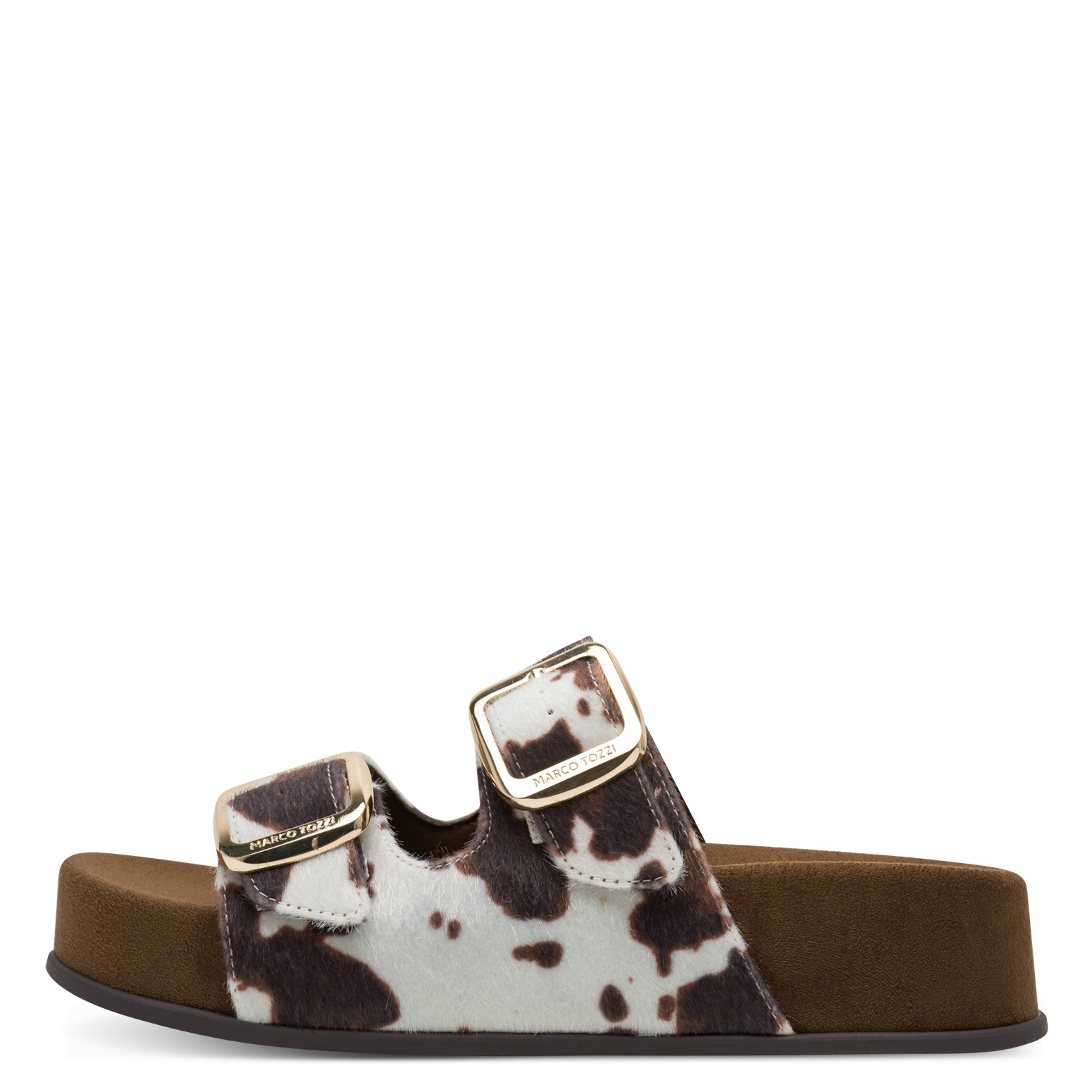 MARCO TOZZI Pantolette  Sommerschuh, Trendschuh, Schlüpfschuh in angesagter Cow-Felloptik