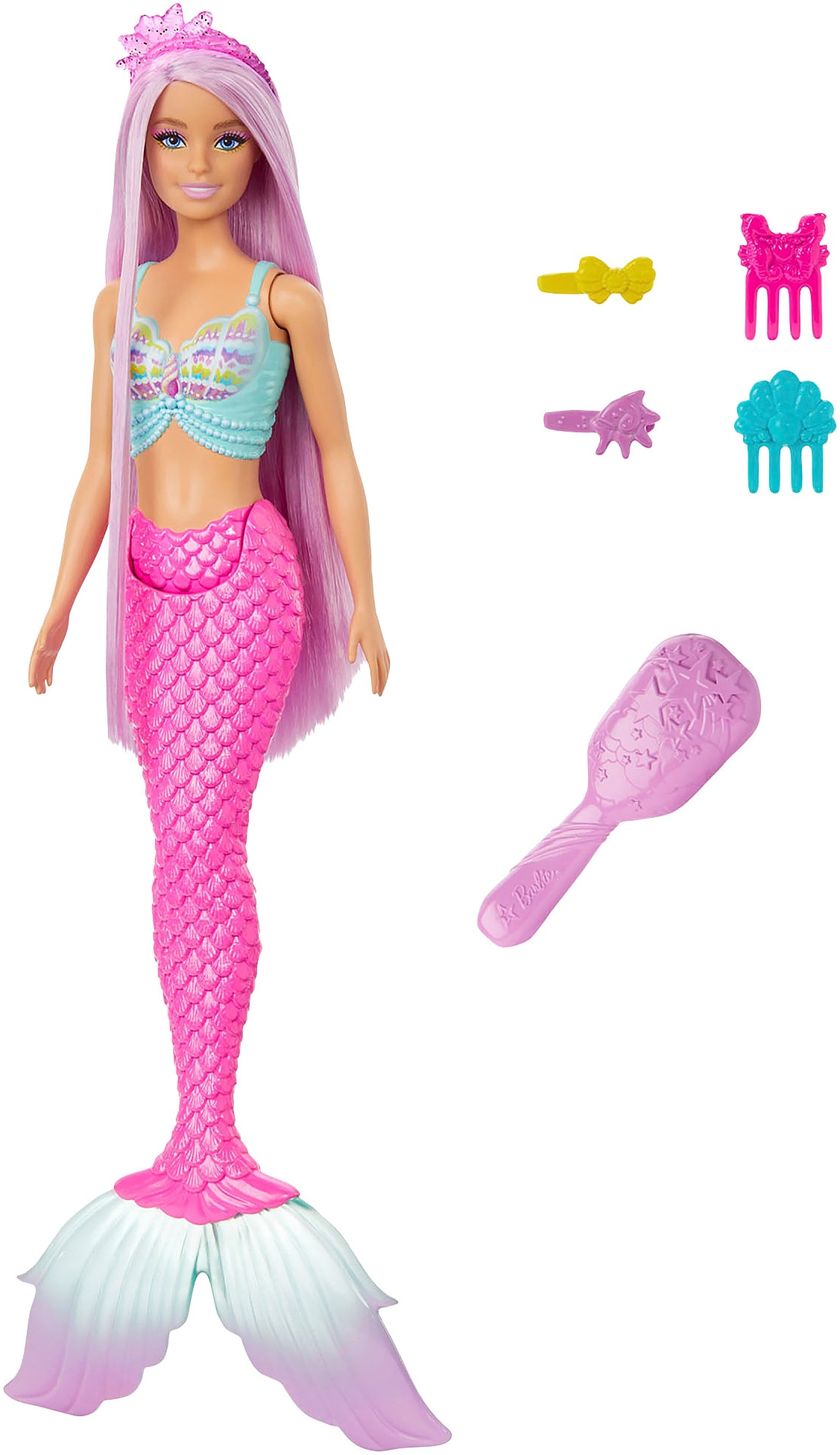 Meerjungfrauenpuppe »Meerjungfrau mit langem rosafarbenem Haar«