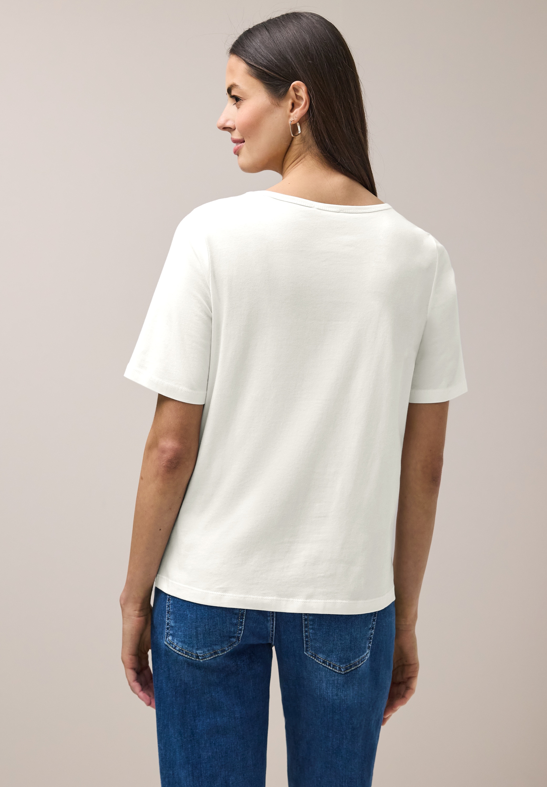 STREET ONE T-Shirt »Style Lea« Rundhalsusschnitt, Modalmix, mit Frontprint