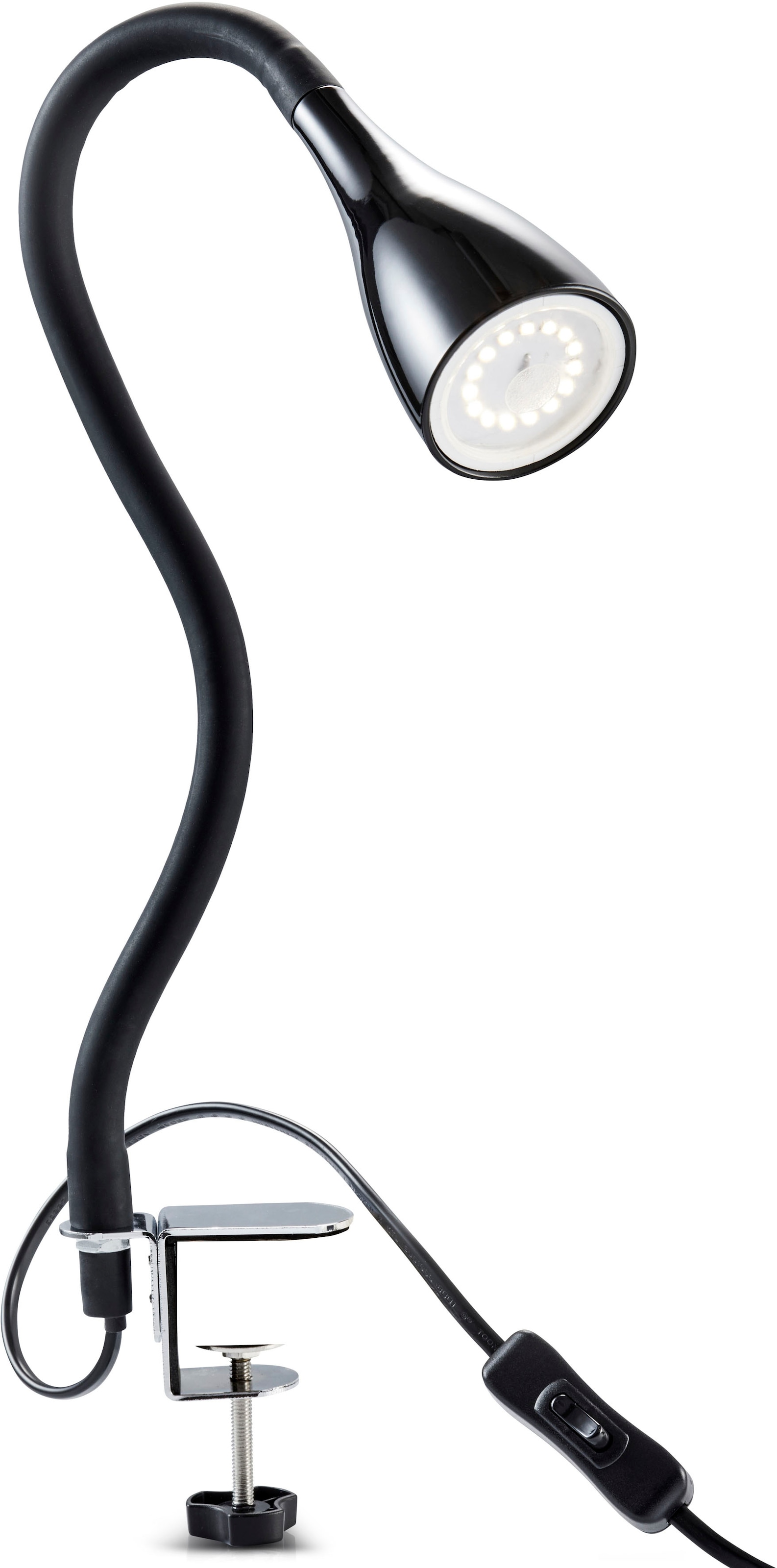 B.K.Licht LED Stehlampe und  biegsame Tischleuchte im Set