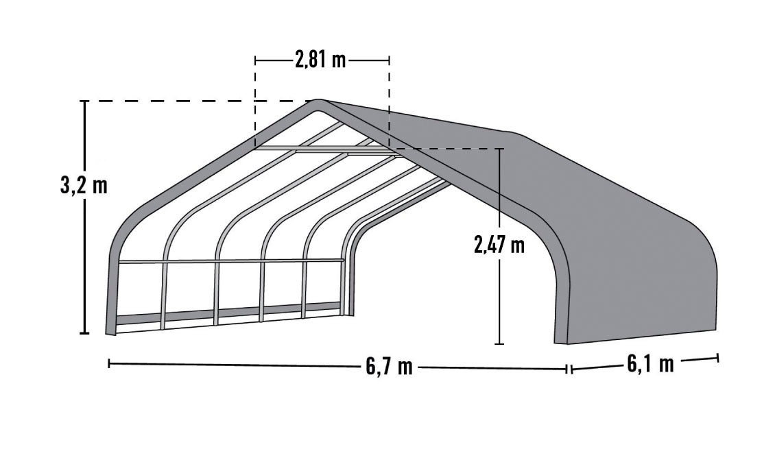 50NRTH Foliengerätehaus »Weidezelt«, 40,87m², Grün