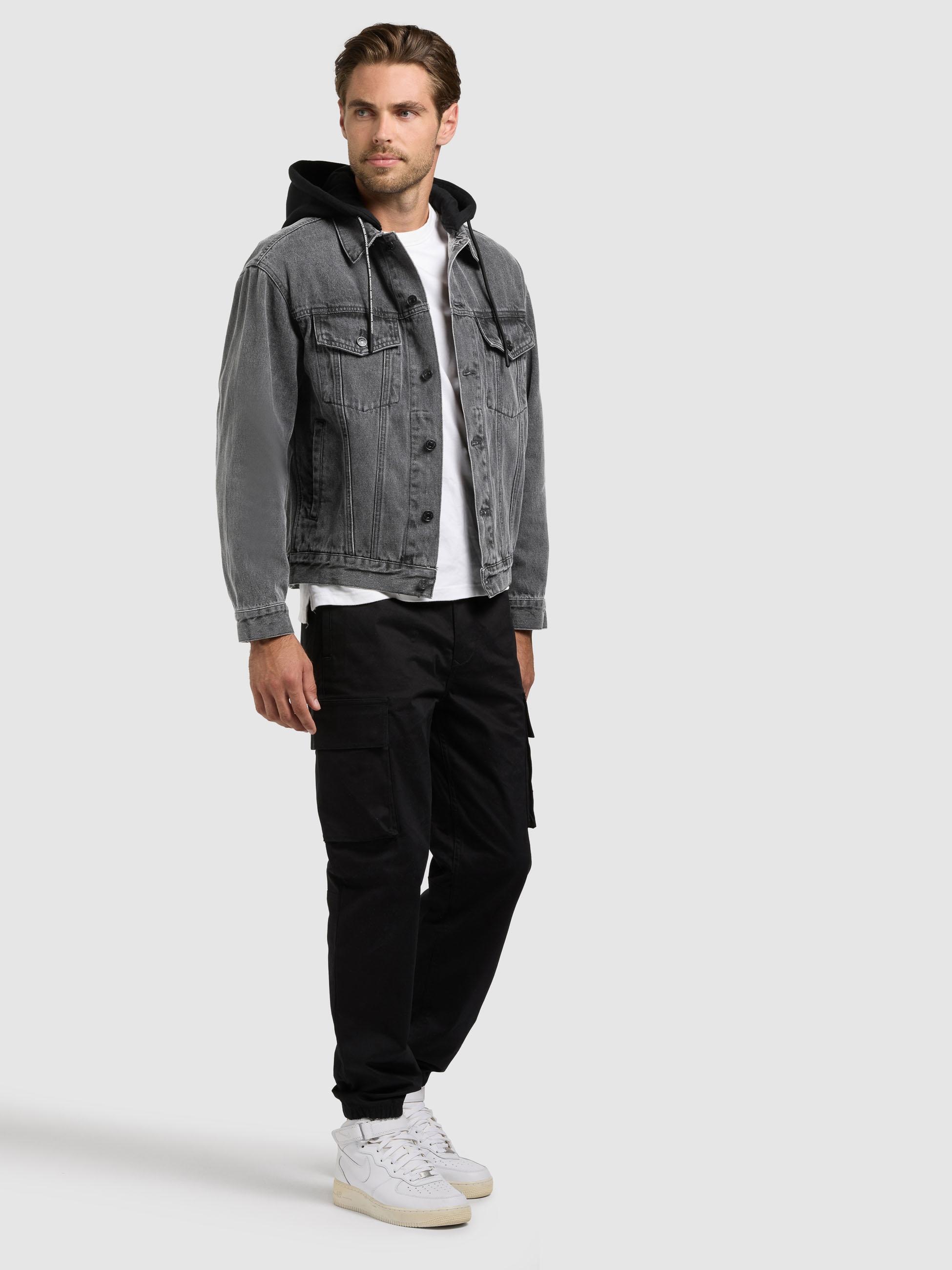 khujo Jeansjacke »Jeansjacke Jokin« mit Kapuze Herren Denim-Jacke mit Sweat-Kapuze