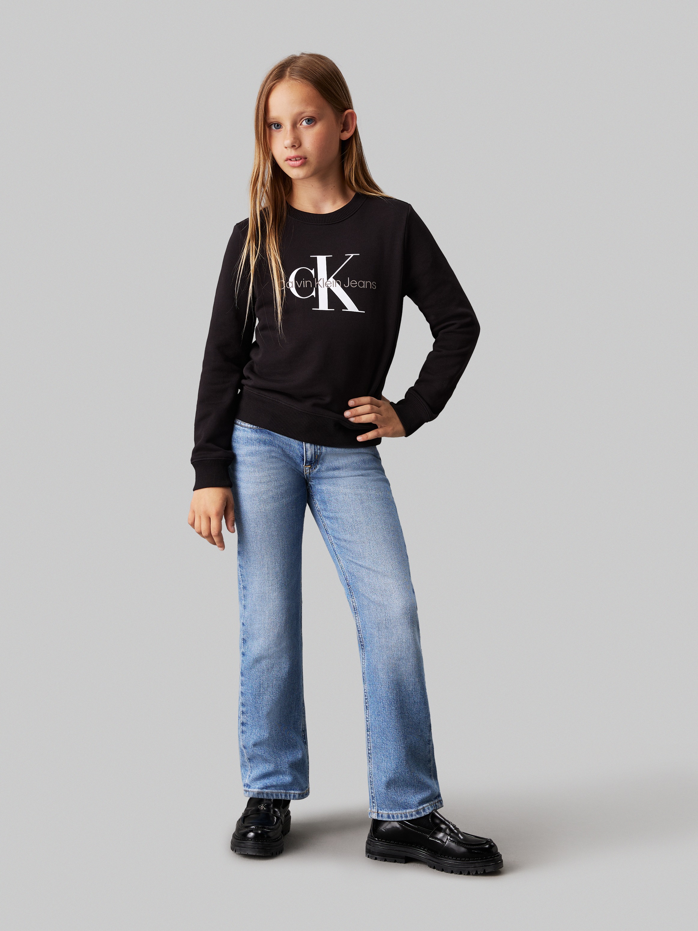 Calvin Klein Jeans Sweatshirt »CK Monogram Terry Cn«, für Kinder bis 16 Jahre und mit Logodruck