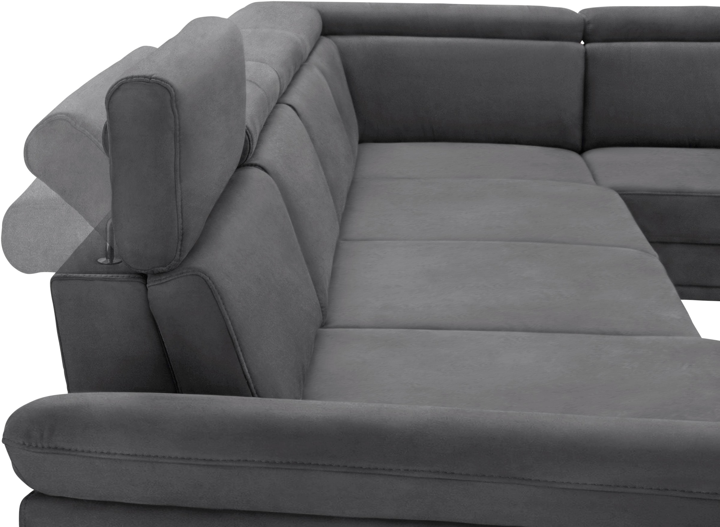sit&more Wohnlandschaft »Scorpio U-Form«, inklusive Sitztiefenverstellung, mit Kopf- und Armteilverstellung