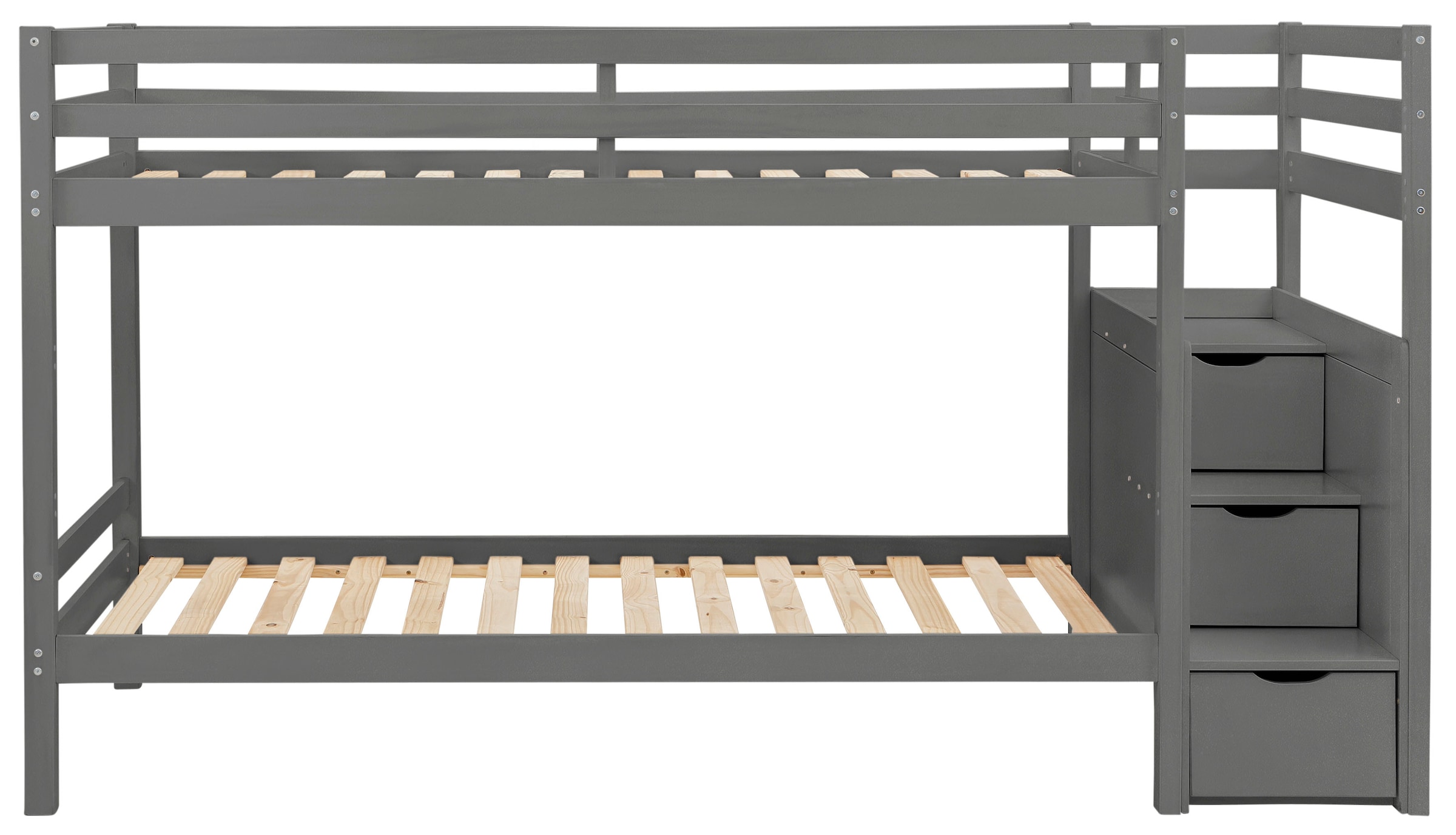 Lüttenhütt Etagenbett »Alpi«, Kiefernholz, Etagenbett, inklusive Lattenrost, Liefefläche 90x200 cm