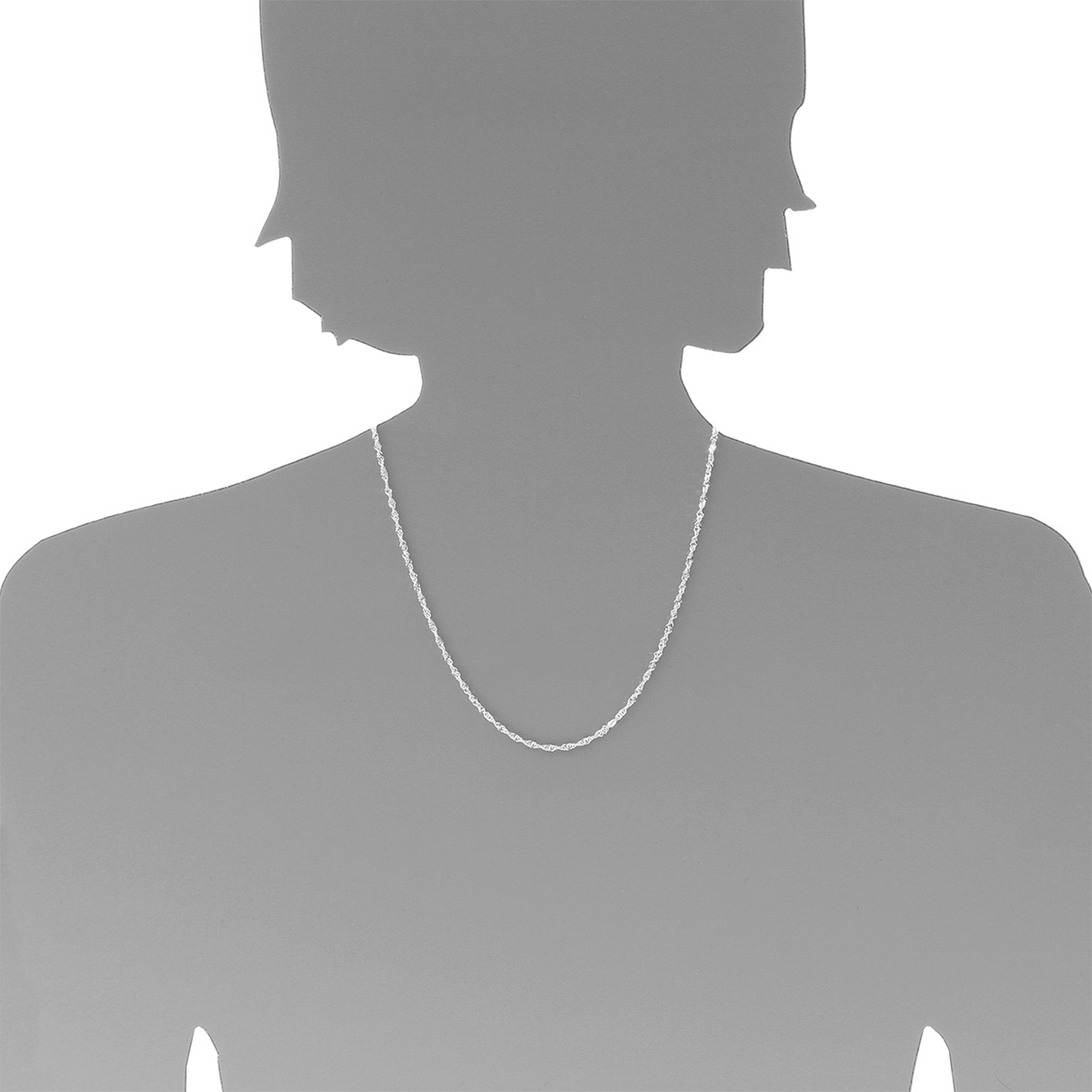 OSTSEE-SCHMUCK Silberkette »- Singapur 2,3 mm - Silber 925/000 -,«