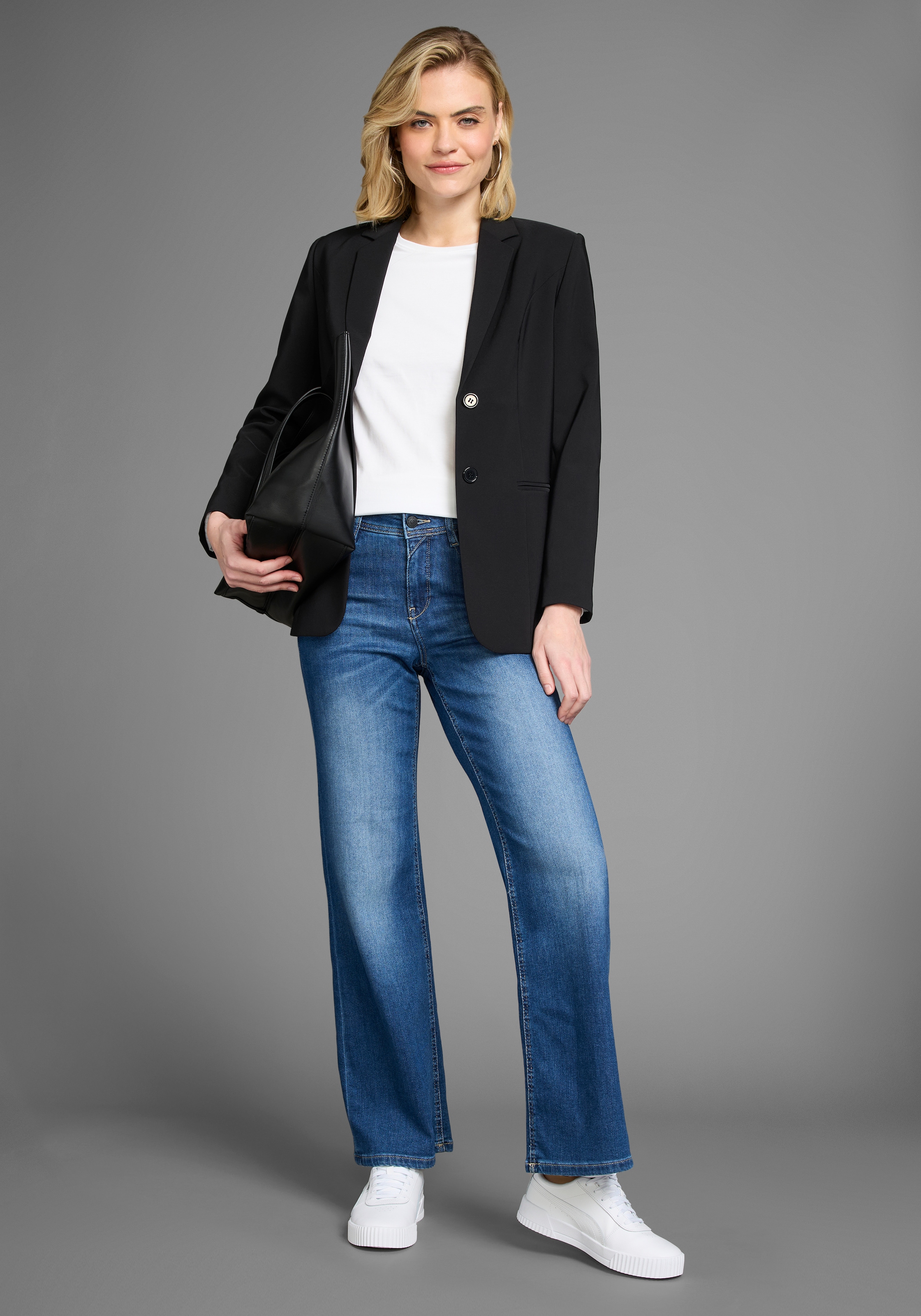Laura Scott Langarmshirt, (3-er Pack), mit Bündchen am Ärmelabschluss - NEUE KOLLEKTION