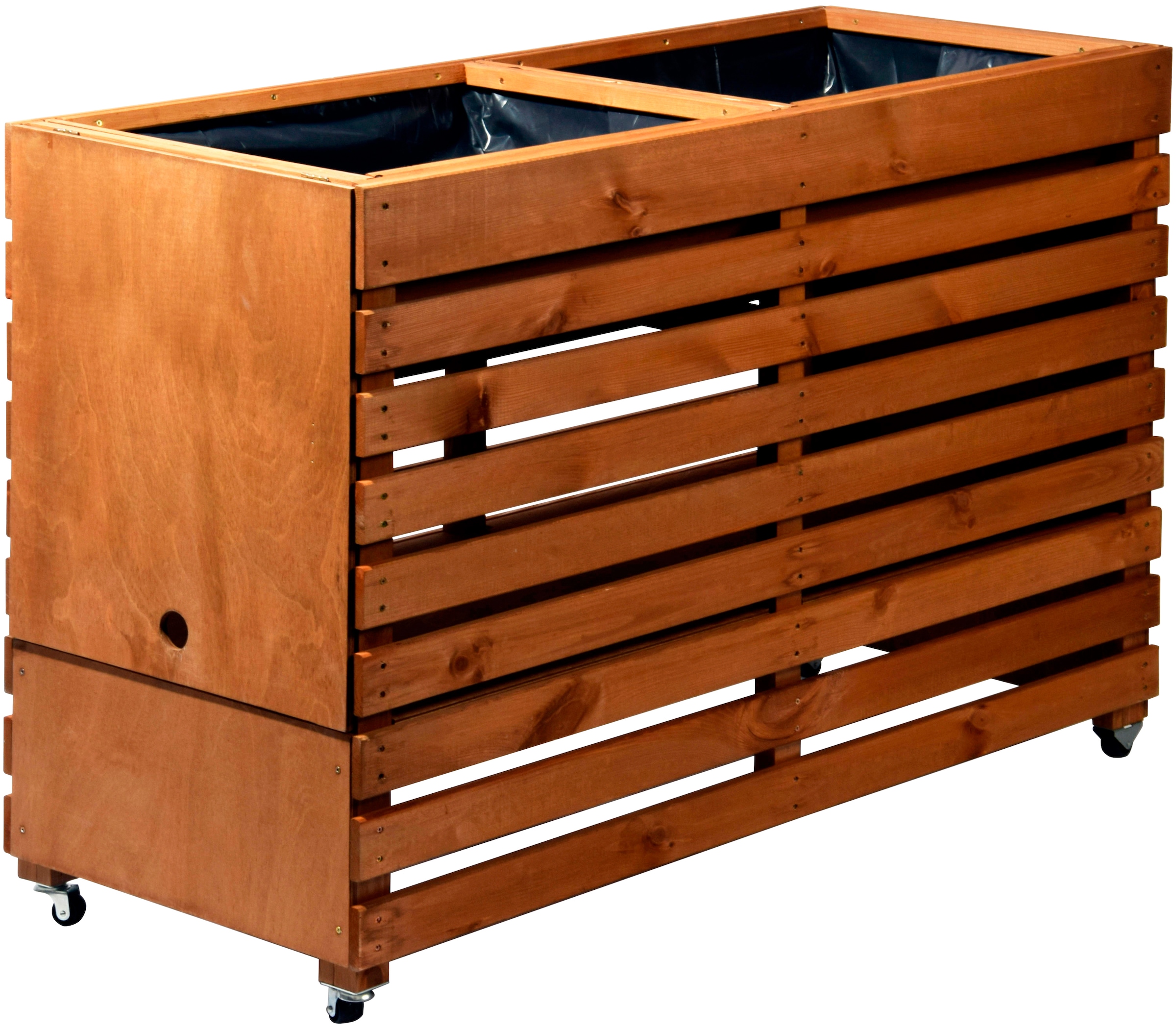 dobar Hochbeet »Gr. XXL«, BxTxH: 115x45x75 cm, auf Rollen mit 2 Pflanzkästen