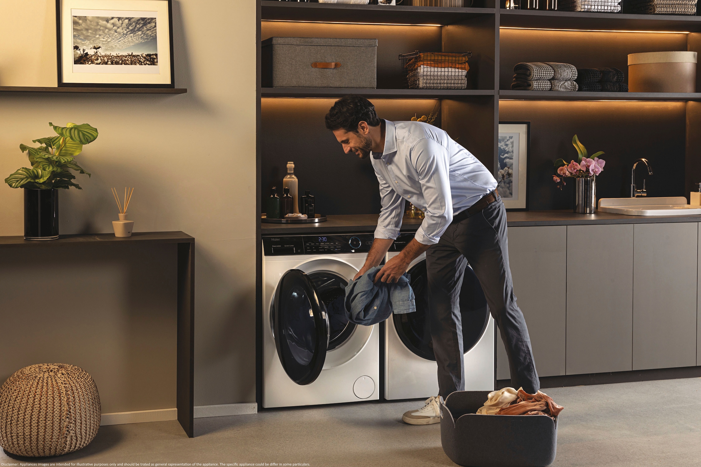 Haier Waschtrockner »HWD90-B14959U1«, PRO 5 Serie, 9 kg, 6 kg, 1400 U/min, Flüsterleiser Motor, Wi-Fi & hOn App
