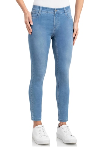 Ankle-Jeans, mit kleinem Schlitz am Saumabschluß