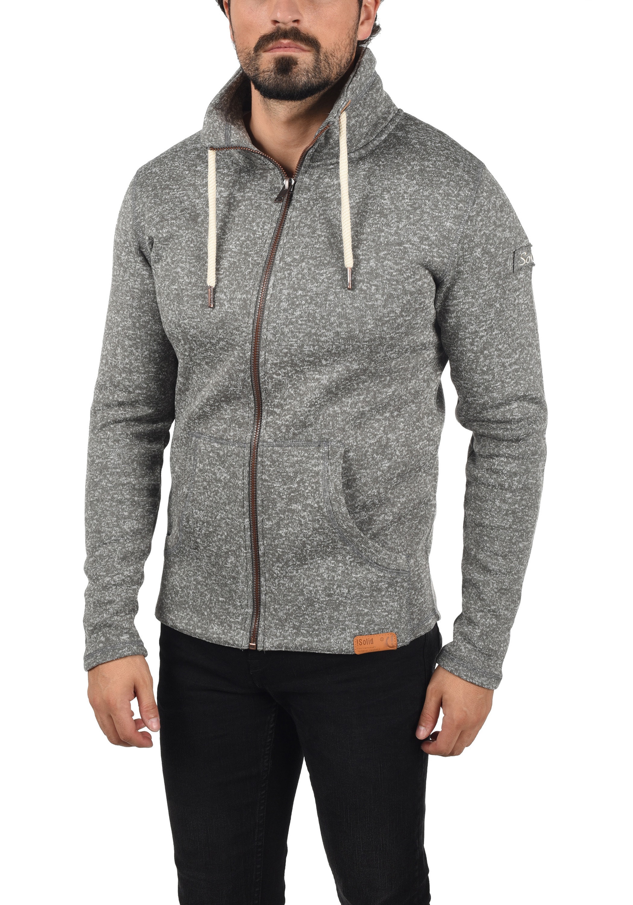 !Solid Fleecejacke »Fleecejacke SDLuki«, ohne Kapuze