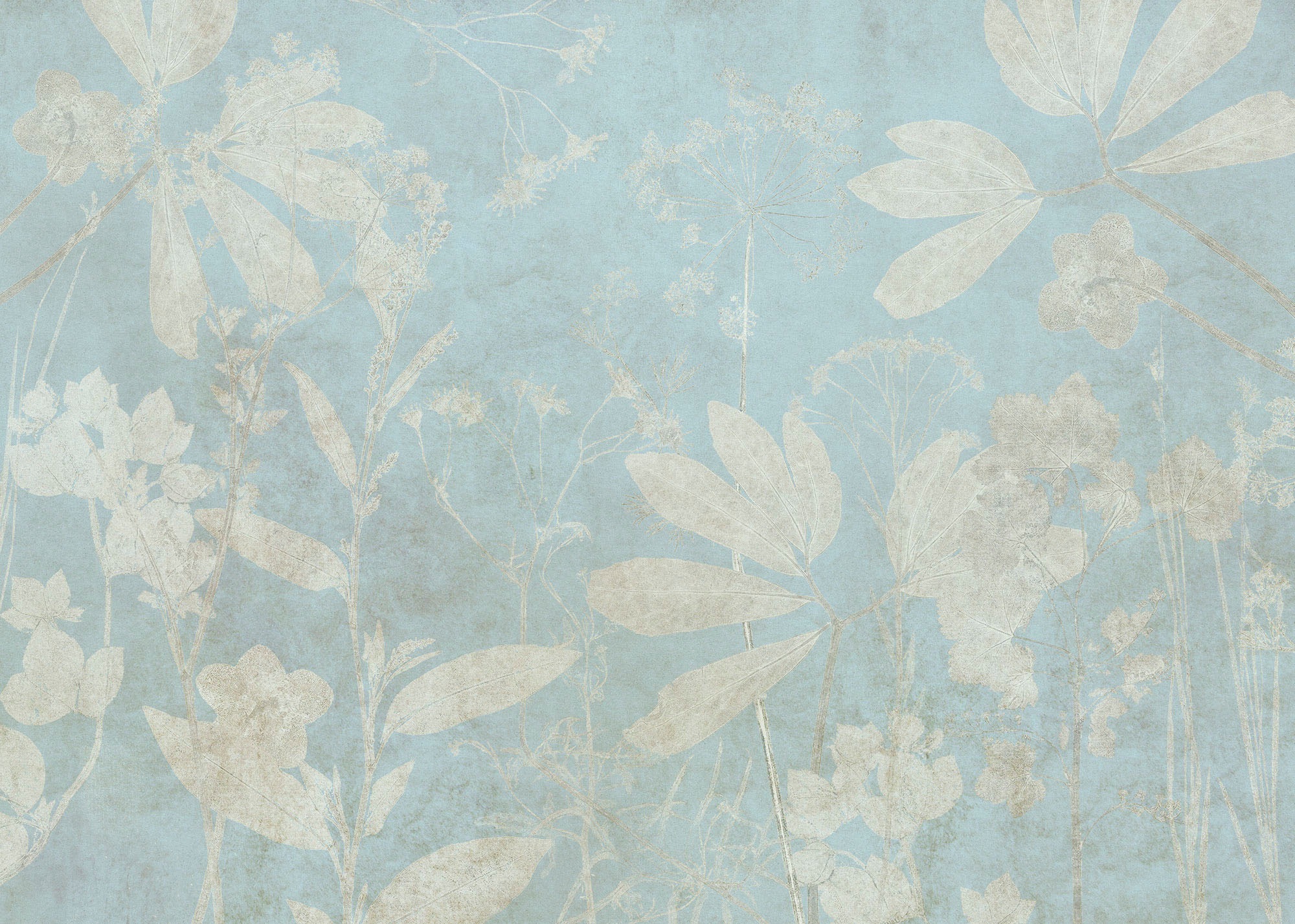 Komar Fototapete »Jardin sur Papier«, Wald-floral, Größe: 350 x 250 cm (Breite x Höhe), Deutsches Qualitätsvlies (150 g/m²)