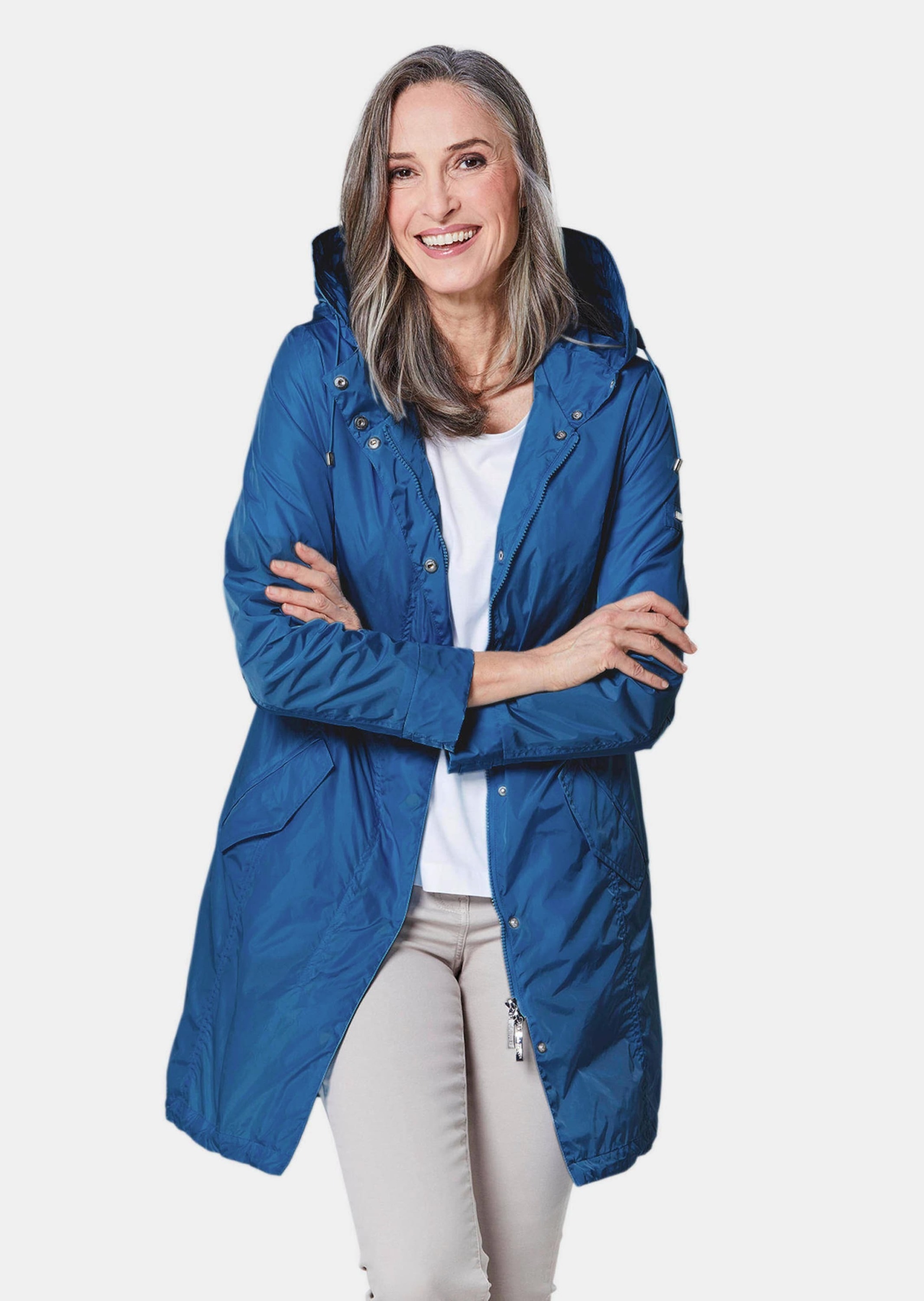 GOLDNER Kurzjacke »Trendiger leichter Regen Parka aus funktionalem Material«