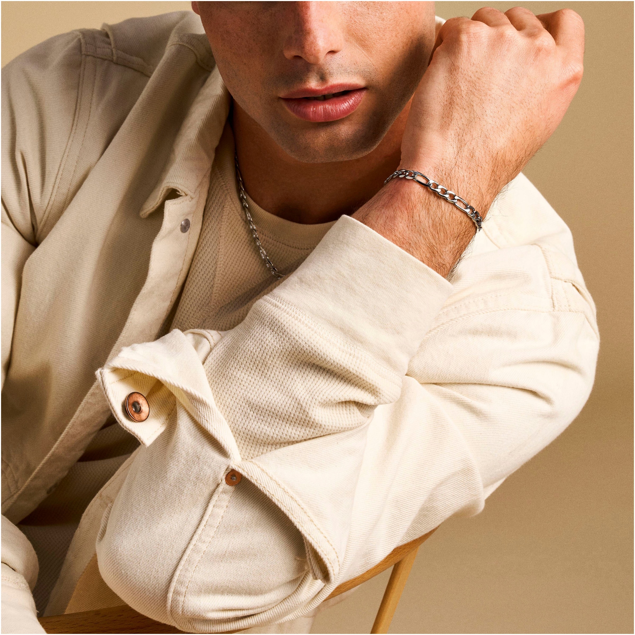 Fossil Armband »Schmuck Geschenk Edelstahl ALL STACKED UP, JF04723040«