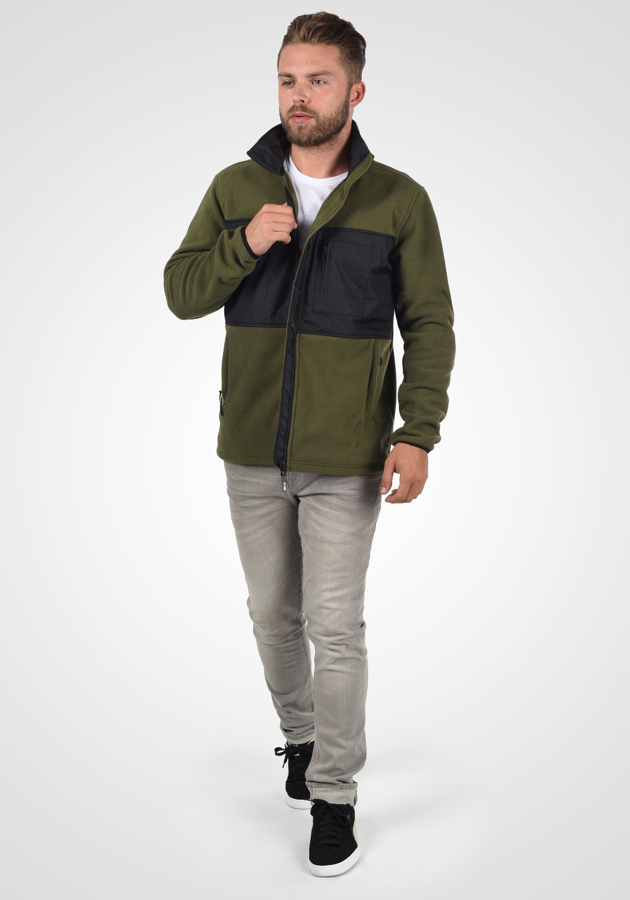 Indicode Fleecejacke »Fleecejacke IDBirch«, ohne Kapuze