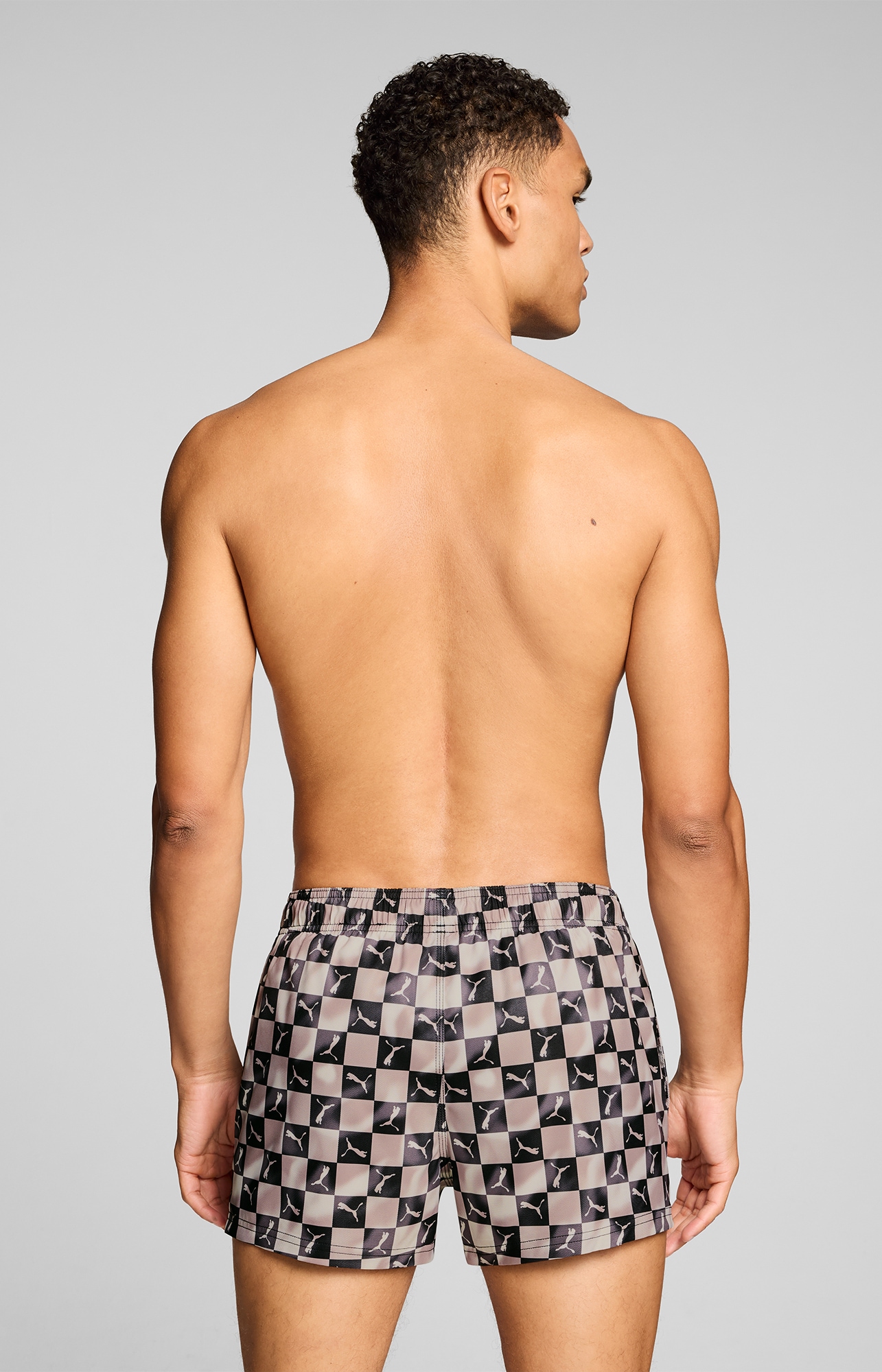 PUMA Badeshorts »PUMA SWIM MEN PRINTED CAT SHORT SHORTS« mit Gummizug und seitlichen Taschen