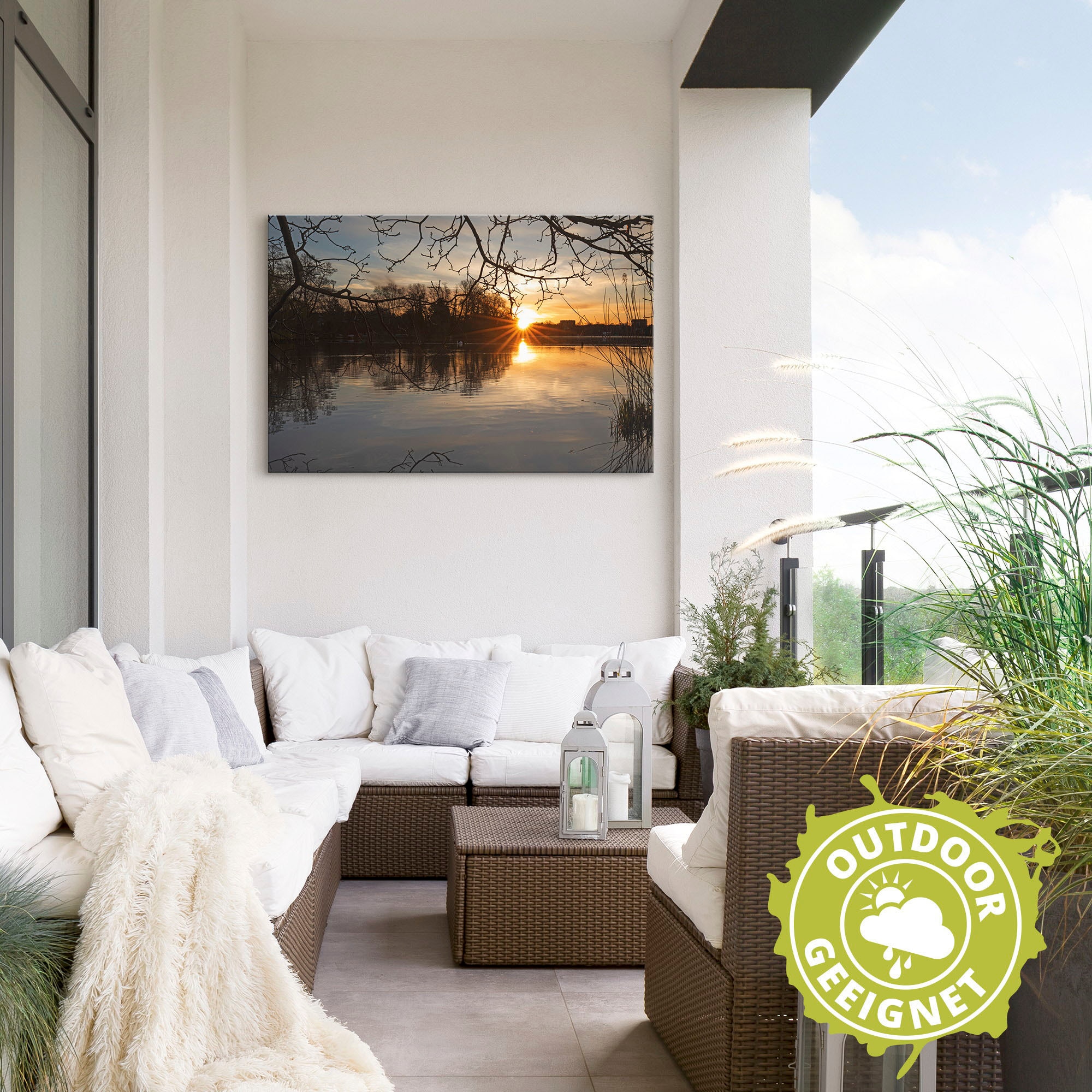 Artland Wandbild »Morgenzauber Wakenitz Lübeck«, Seebilder, (1 St.), als Alubild, Outdoorbild, Leinwandbild, Poster in verschied. Größen