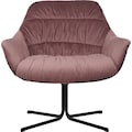 Guido Maria Kretschmer Home&Living Drehstuhl »Icony«, Luxus-Microfaser, Sessel mit moderner Raffung, komplett gepolstert