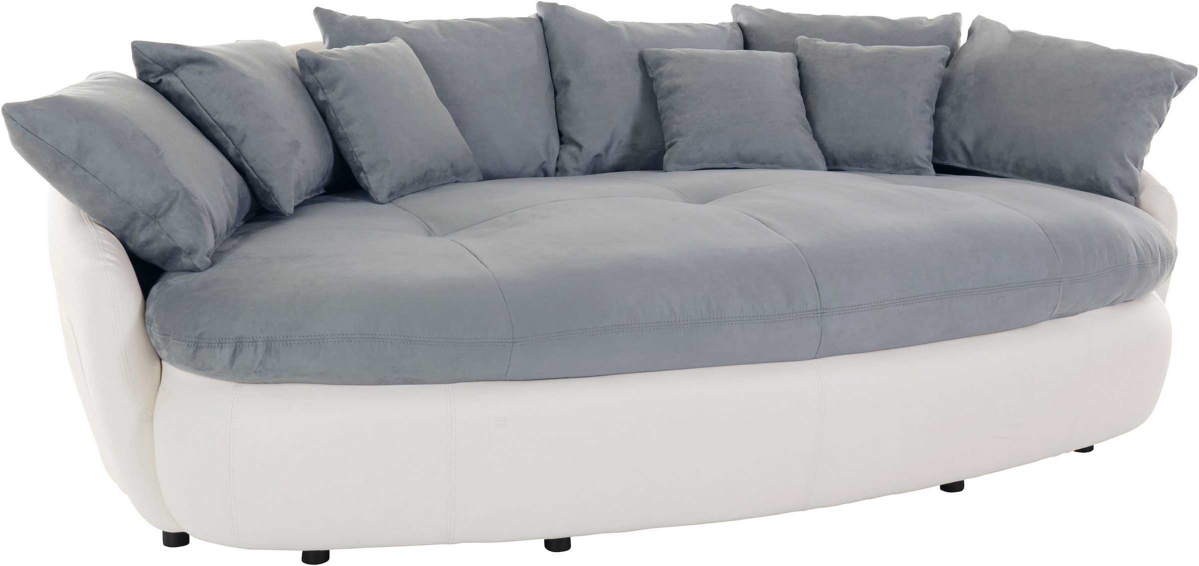 COTTA Big-Sofa »Aruba, B. 238cm, bequemer Sitzkomfort durch Wellenfedern,  Mattenoptik« gemütliches Megasofa in XXL in organischer Form mit vielen Kissen
