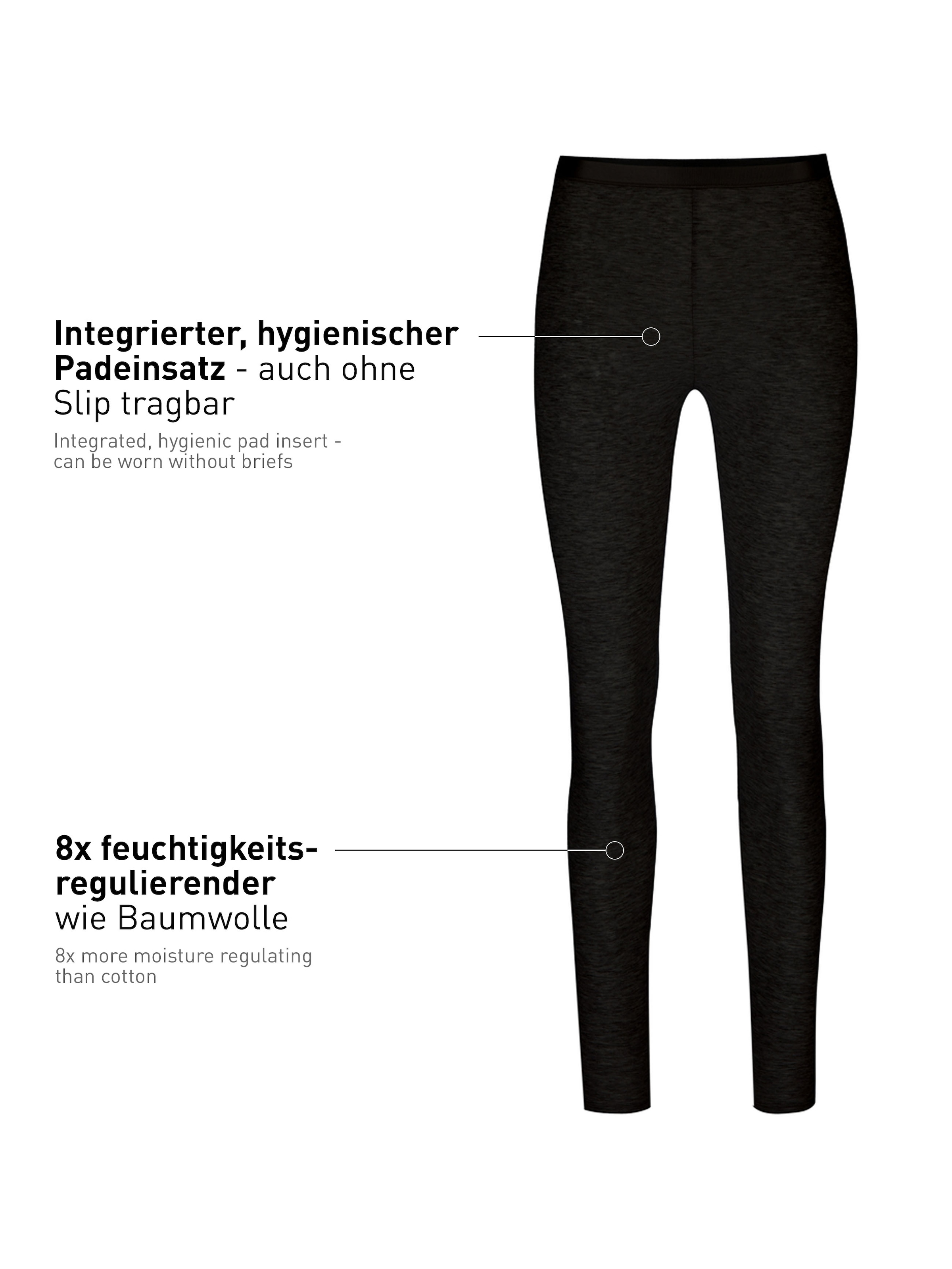 CALIDA Leggings »Natural Comfort«, Cotton-Mix, elastisch, pillingarm, Single Jersey Qualität
