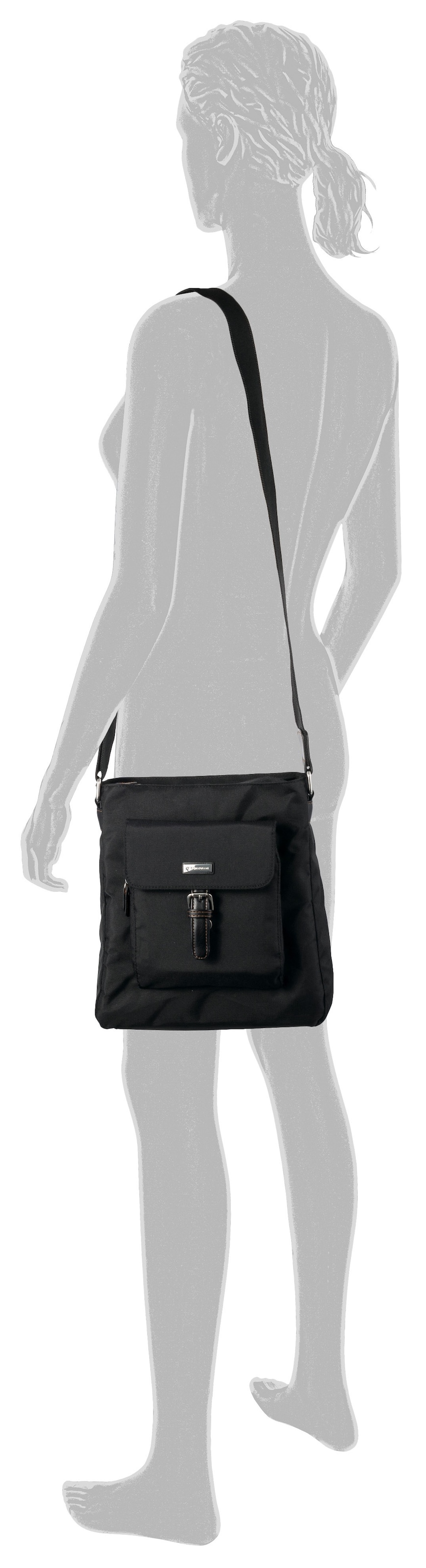 TOM TAILOR Hobo »Rina«, aus leichtgewichtigem Nylon und aufwändig gewebten Gurtband