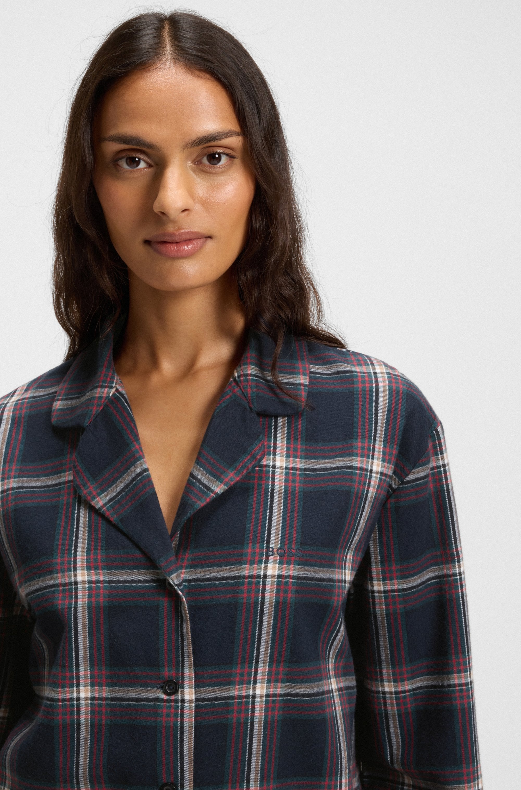 BOSS Pyjama »Holiday Long Set«, kariert, normale Passform
