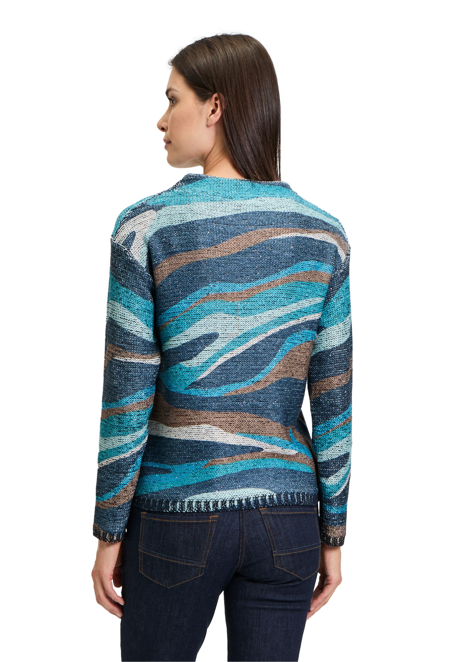 Betty Barclay Rundhalspullover »Grobstrick-Pullover mit Print«
