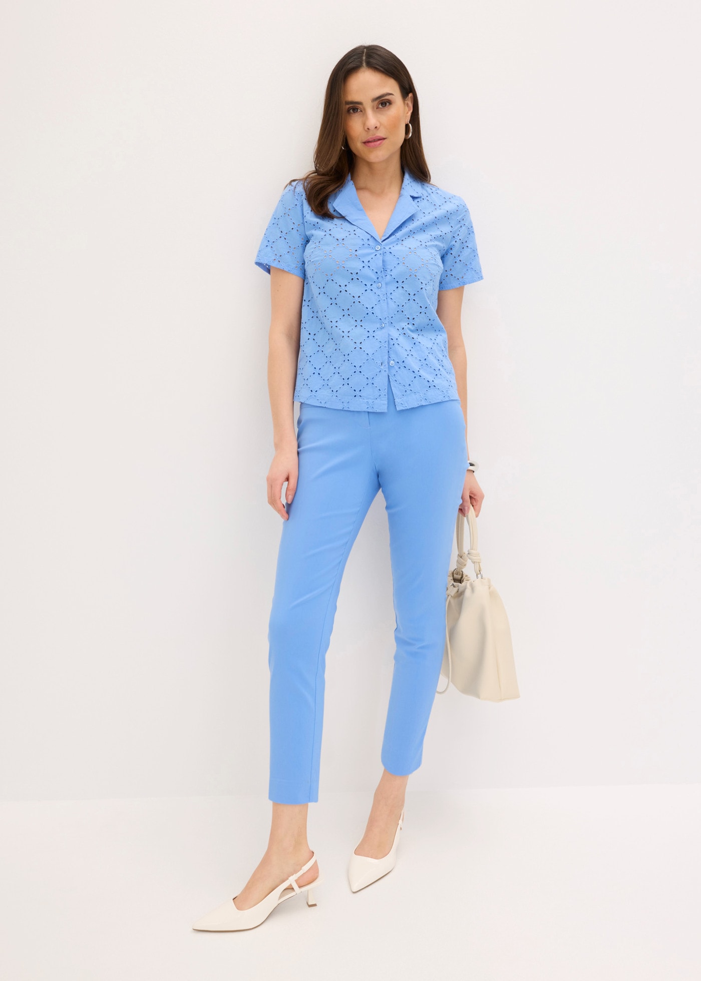bonprix 7/8-Hose  aus Viskose, Polyamid und Elasthan, Slim fit, femininer Stil