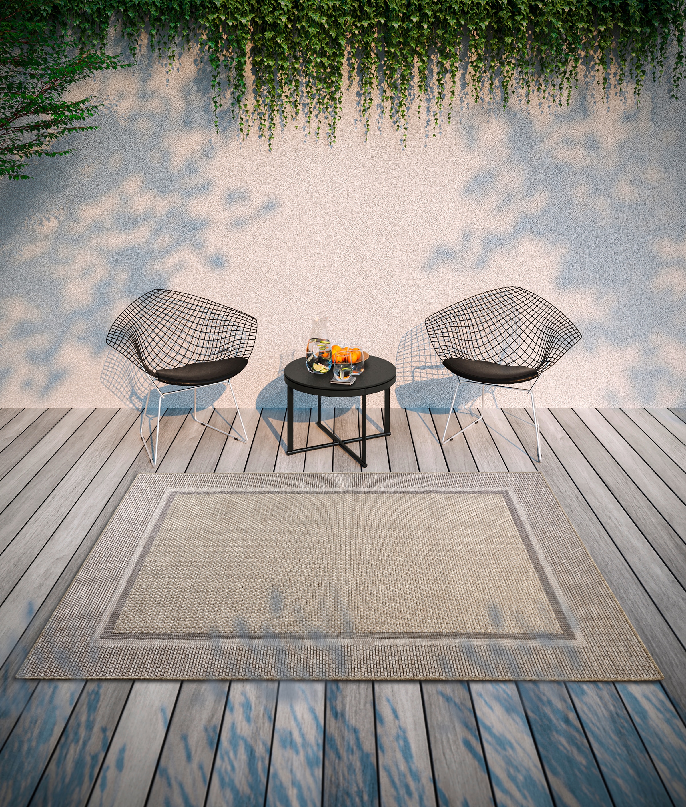 Villeroy & Boch Teppich »Luitwin«, rechteckig, 8 mm Höhe, In-& Outdoor, Flachgewebe, wetterfest, Terrasse, Balkon, natur, modern