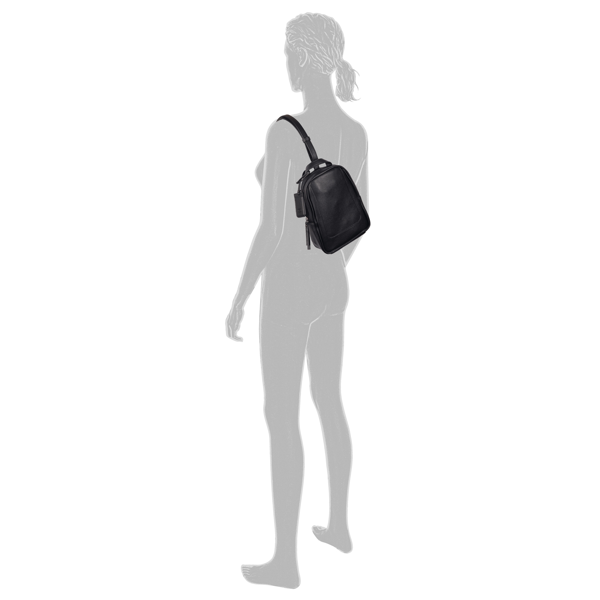 TOM TAILOR Cityrucksack »Adela«, aus Lederimtat in modernen Linienführung und abgesetzter Kantenfarbe