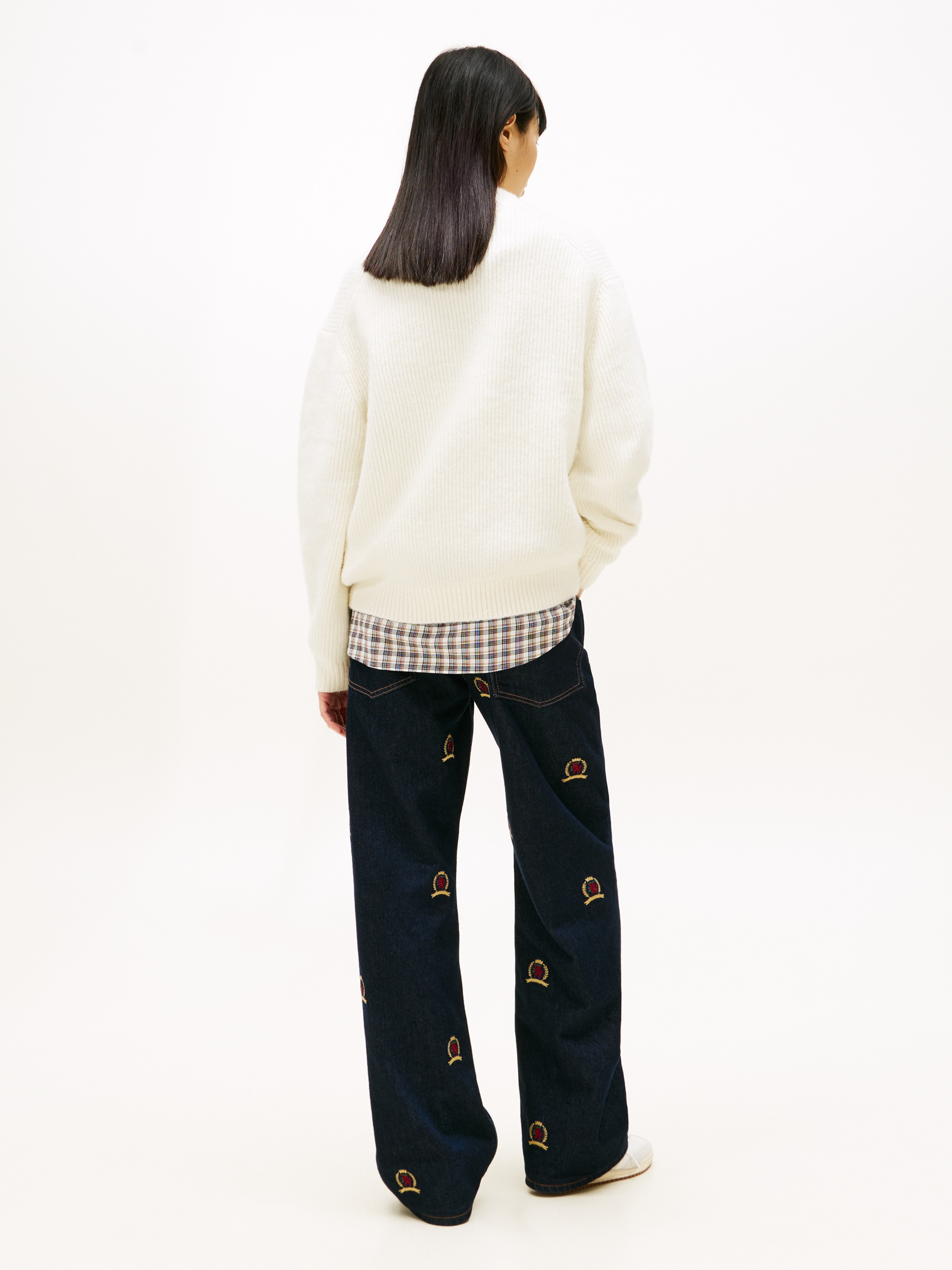 Tommy Jeans Strickpullover »TJW MOCKNECK BADGE SWEATER EXT«